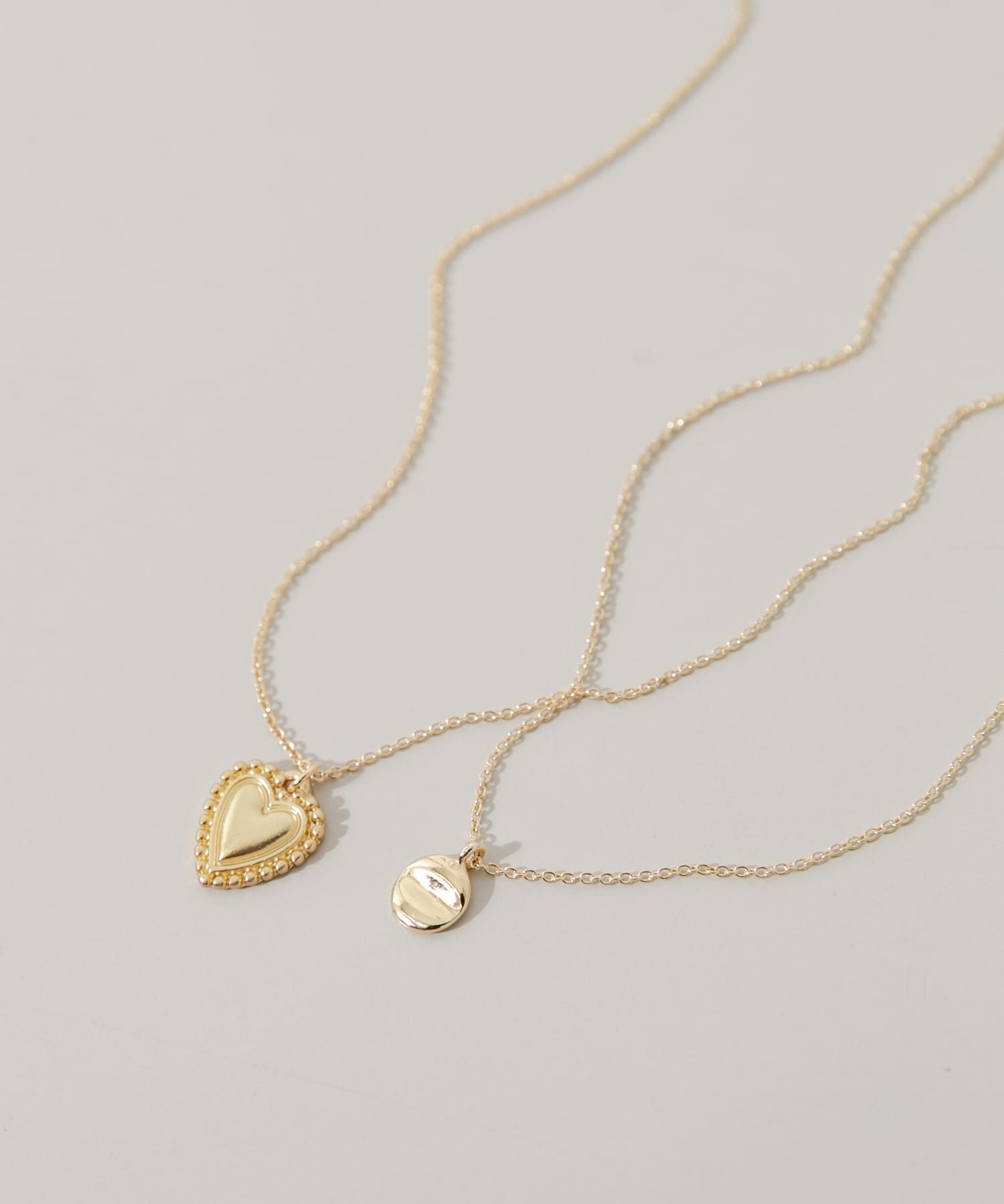 ハートコンチョ2セットネックレス GLD -