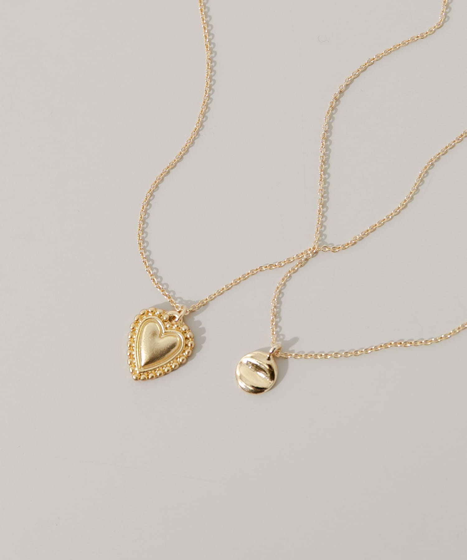 ハートコンチョ2セットネックレス GLD -
