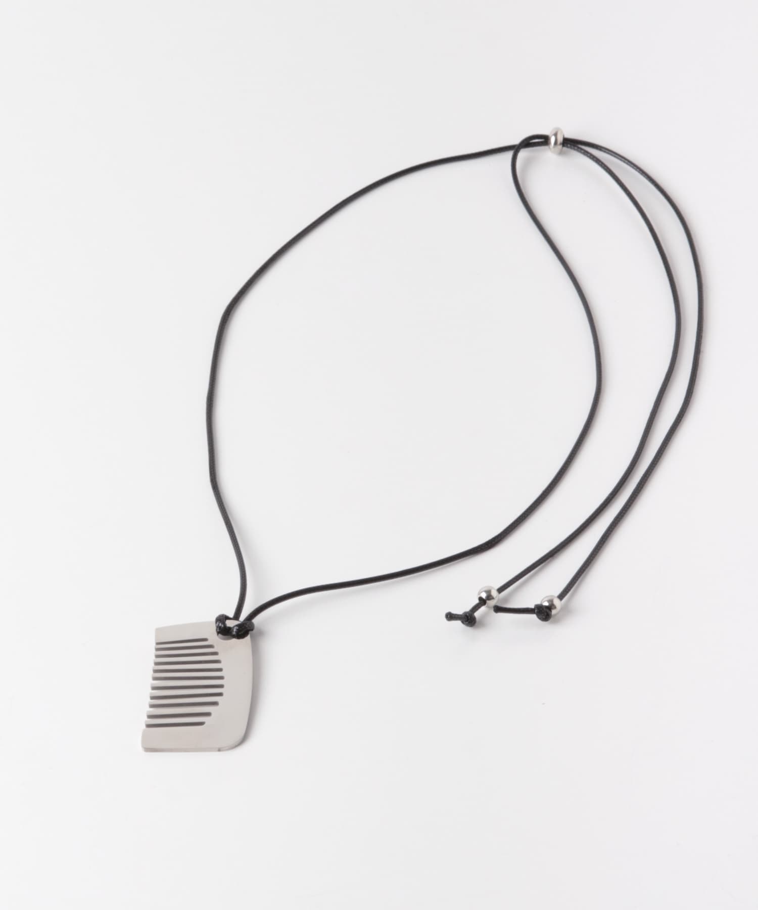 メタルコームコードネックレス SV/BK -