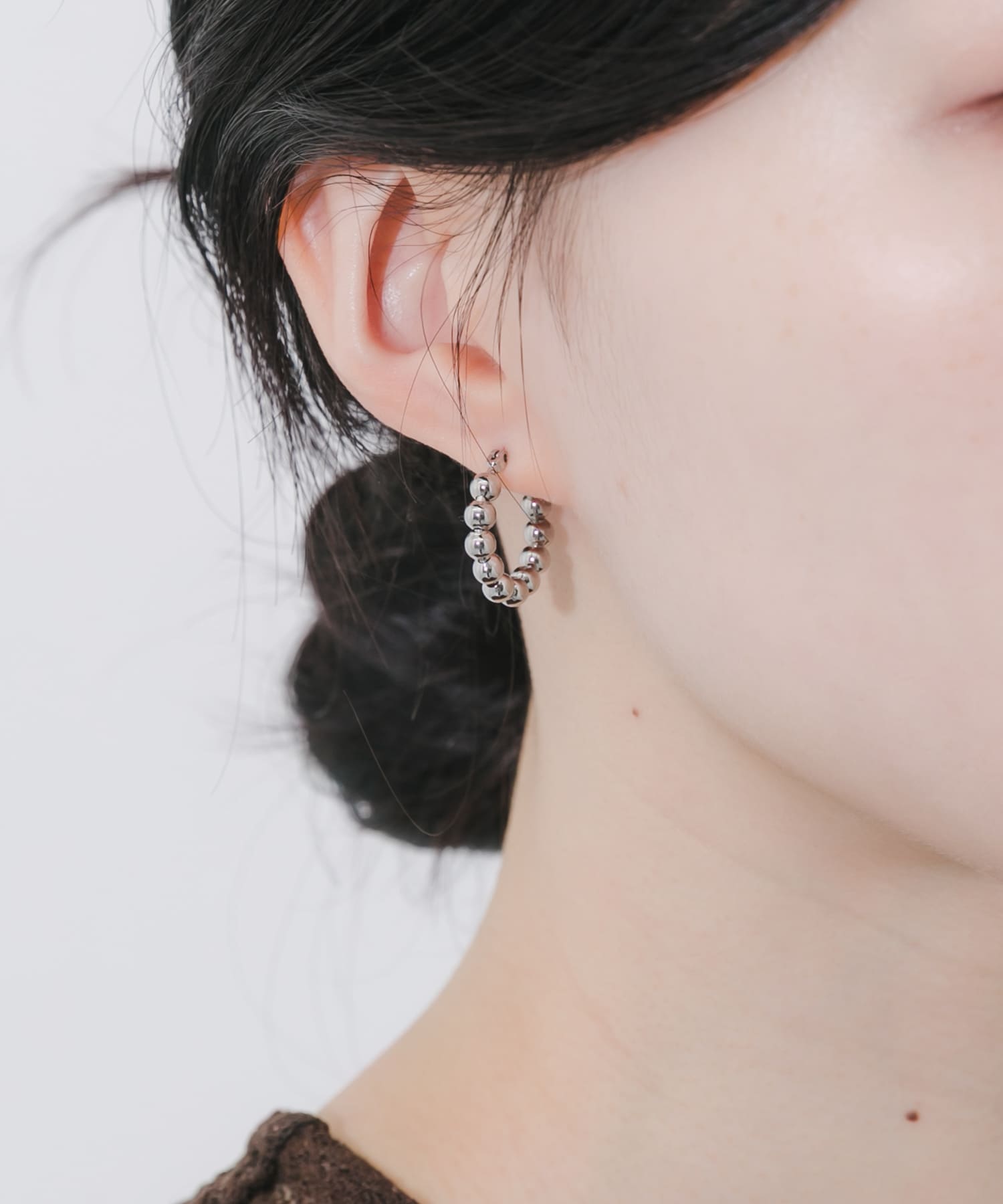 メタルボールフープピアス