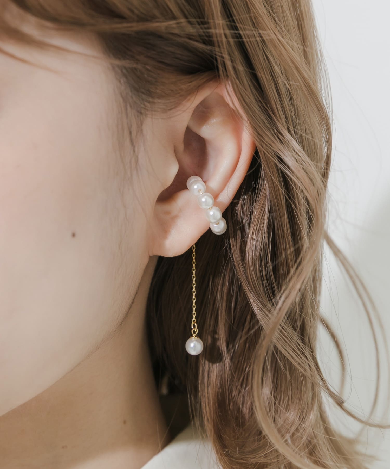 パールチェーンイヤカフ
