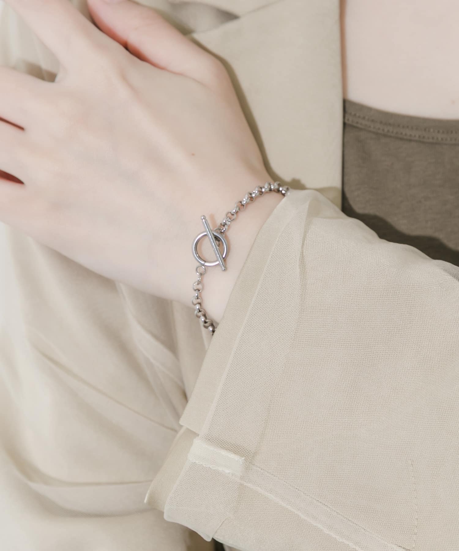 ステンレスシンプルマンテルブレスレット SLV -