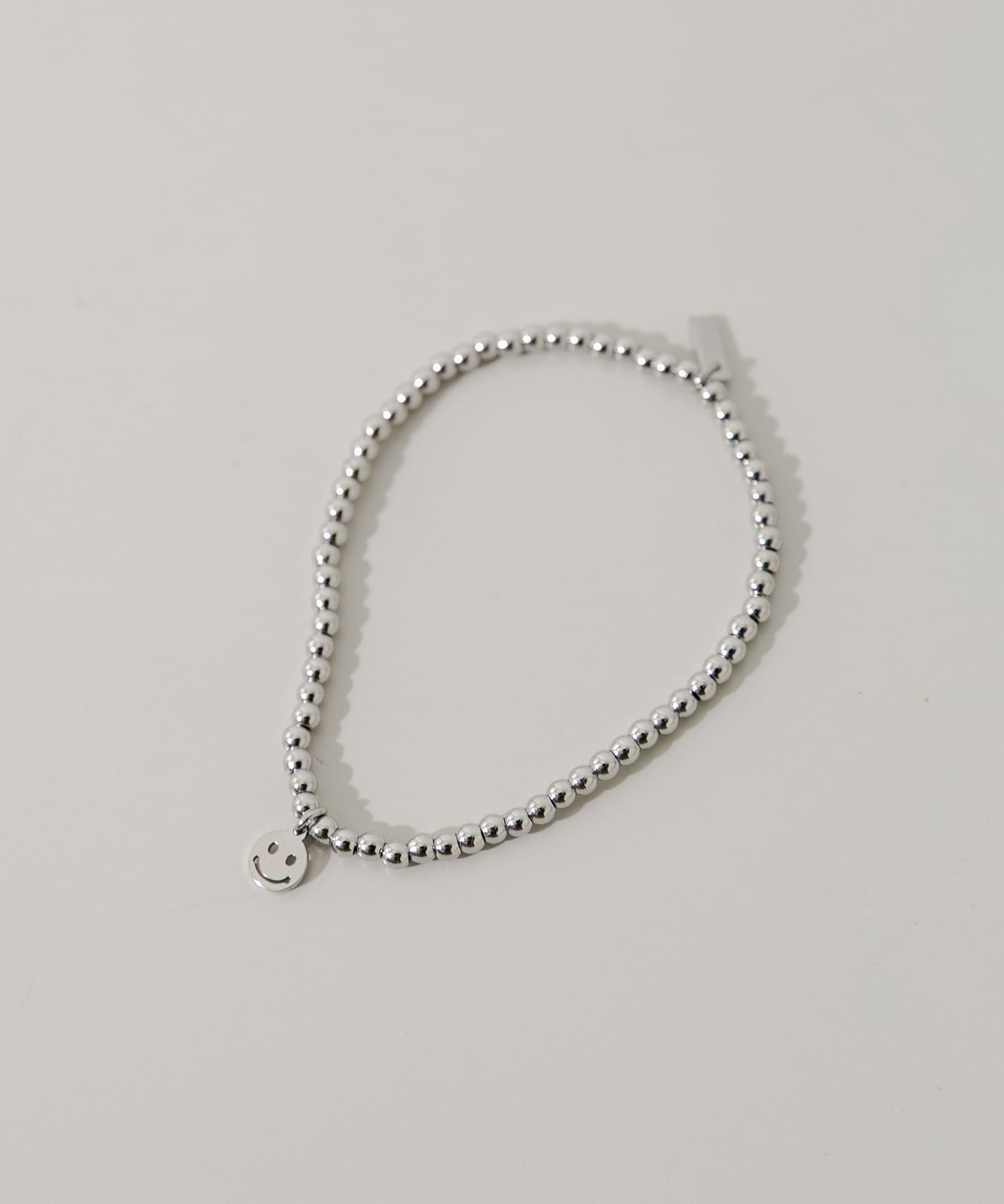 ステンレスチャームビーズブレスレット