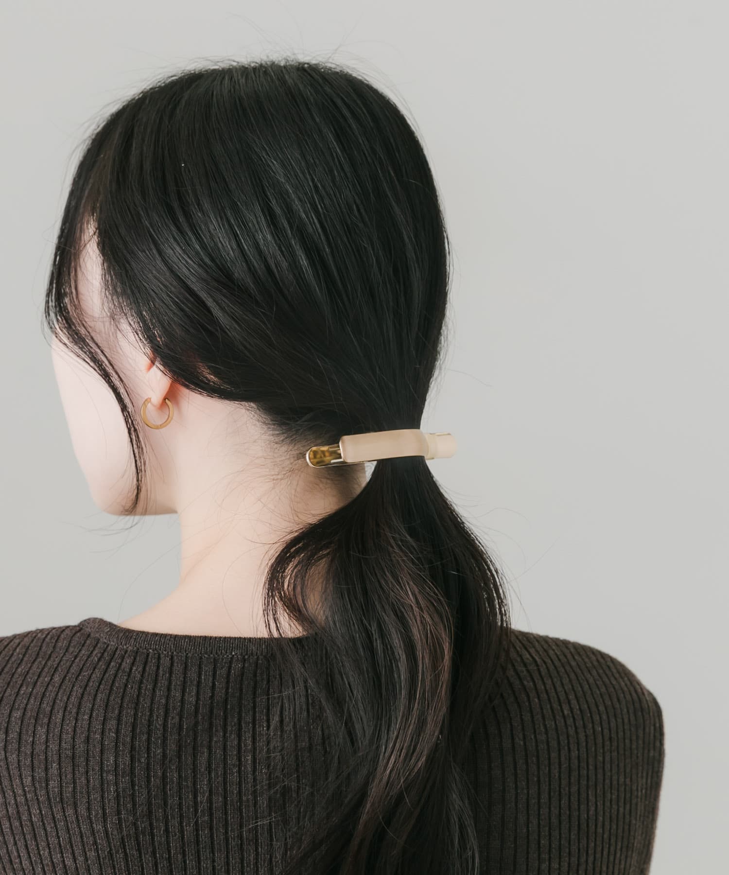 メタルウェーブヘアクリップ GLD -