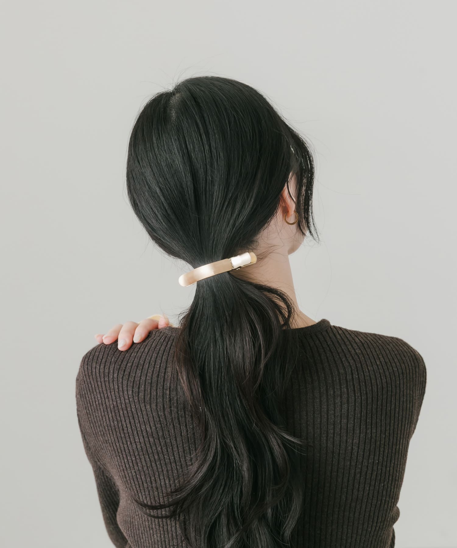 メタルウェーブヘアクリップ GLD -