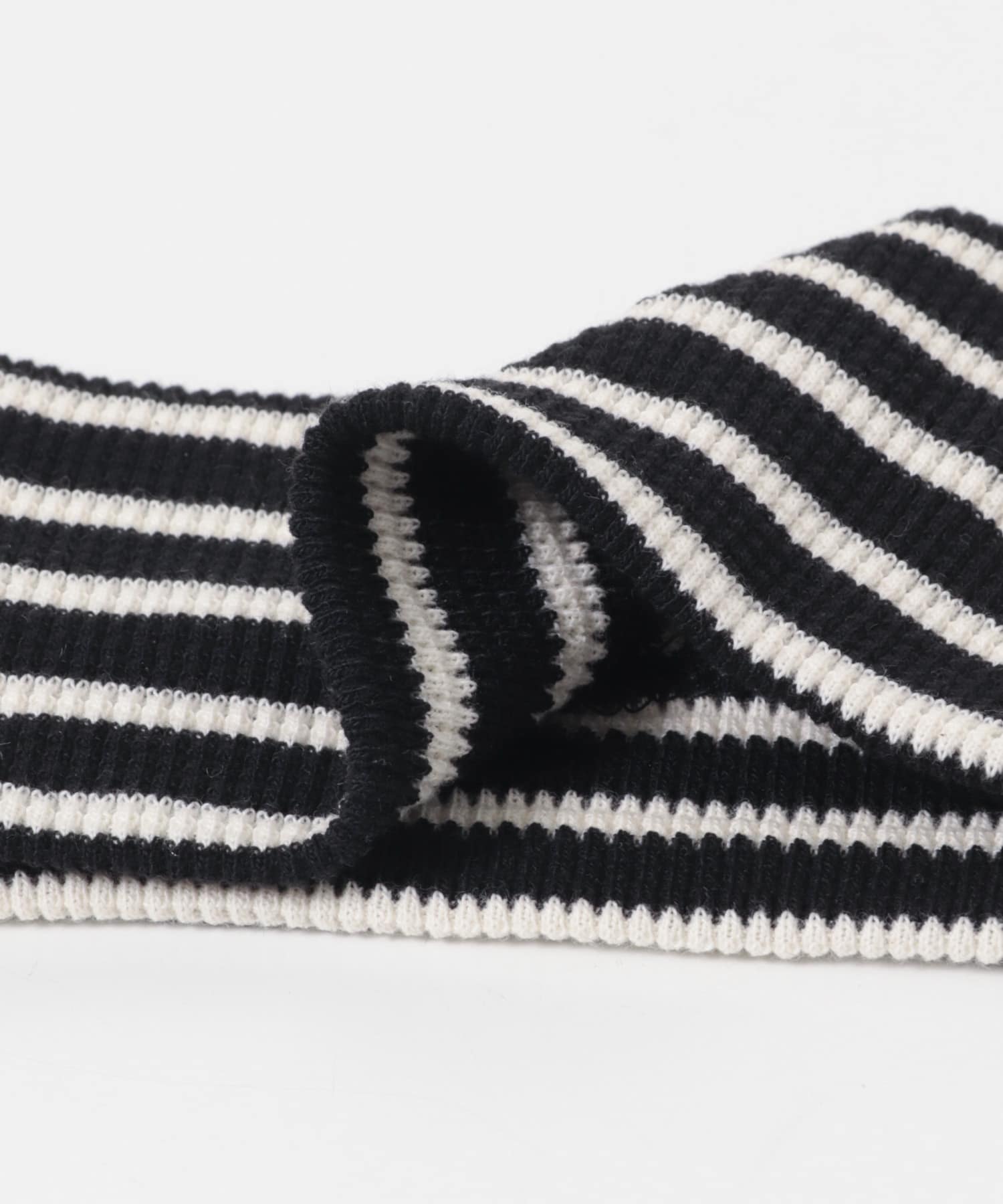 ボーダーワイドヘアバンド BK/WH -