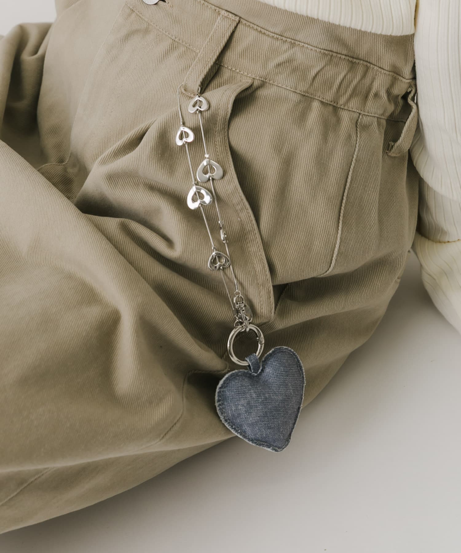 デニムモチーフキーチェーン
