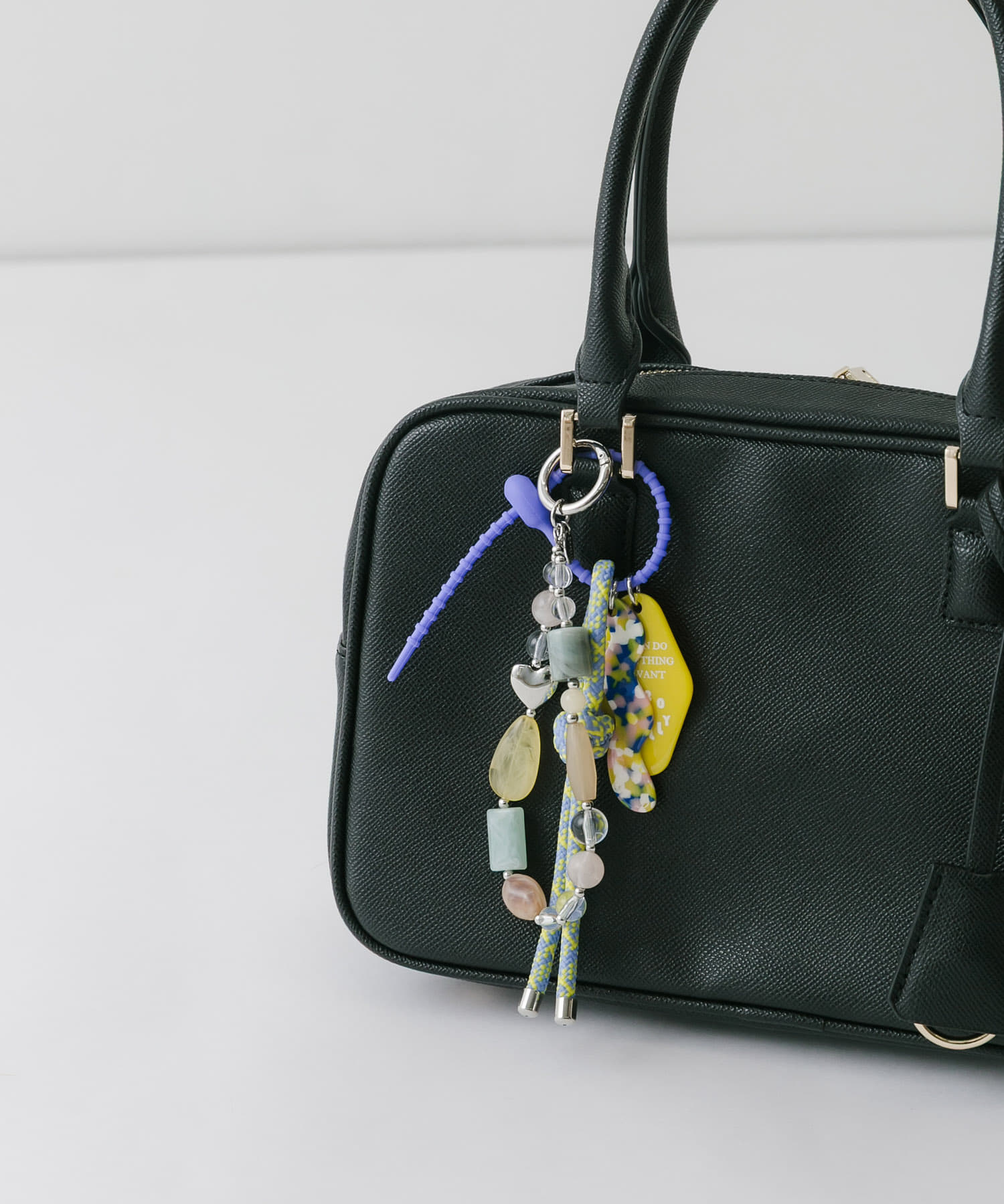 クリアビーズモチーフキーチェーン BRG -