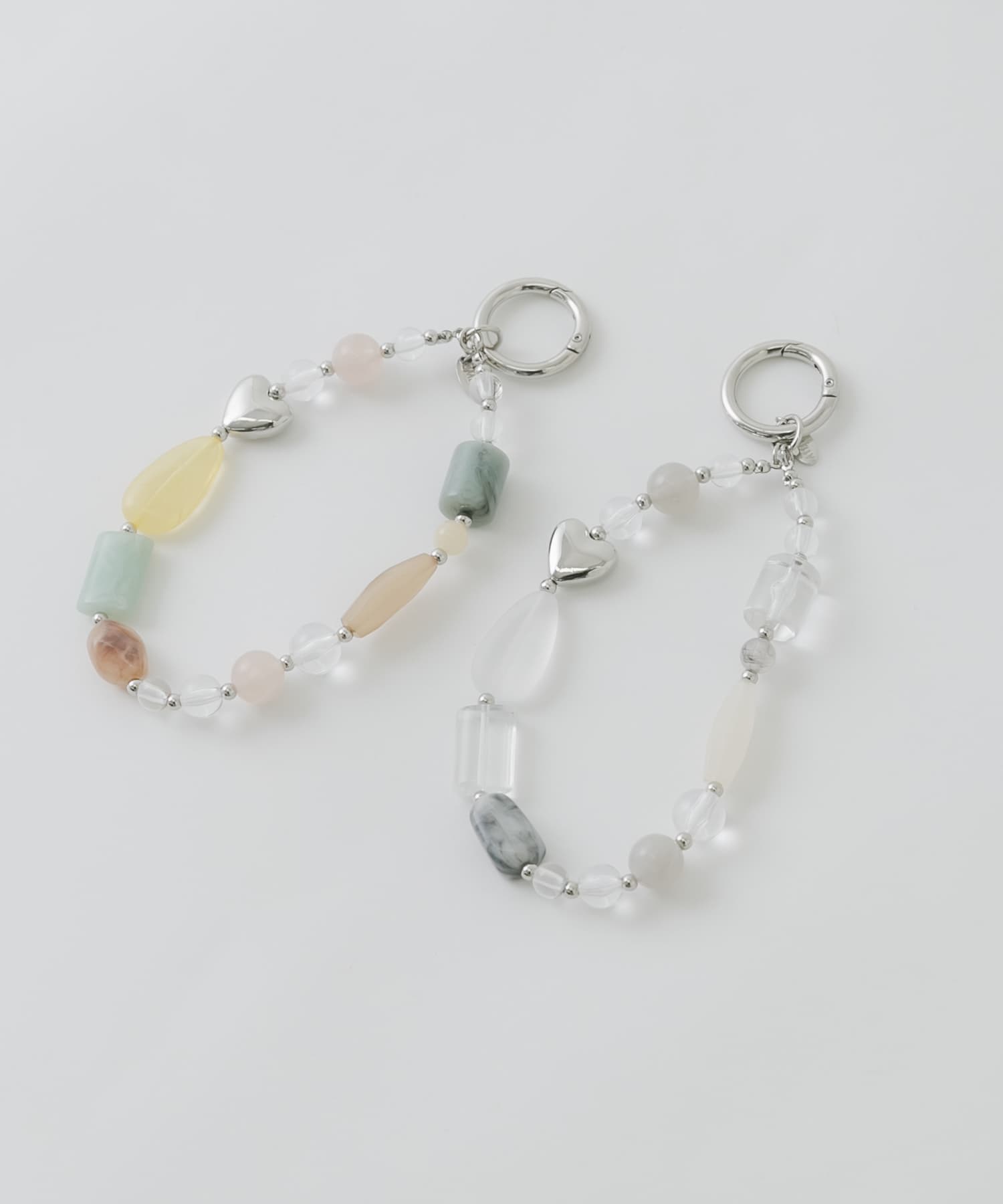 クリアビーズモチーフキーチェーン BRG -