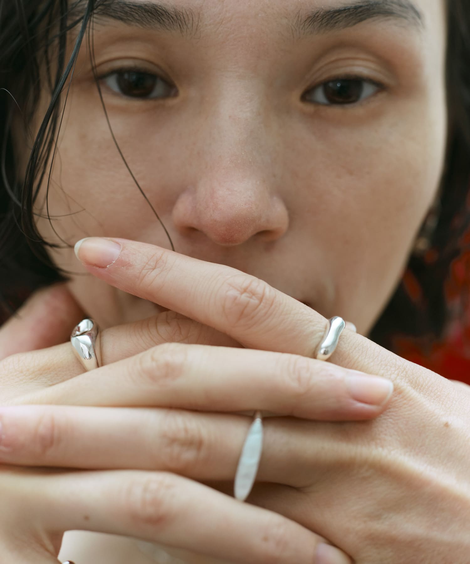 SMELLY so’　plump curved line ring SLV 11