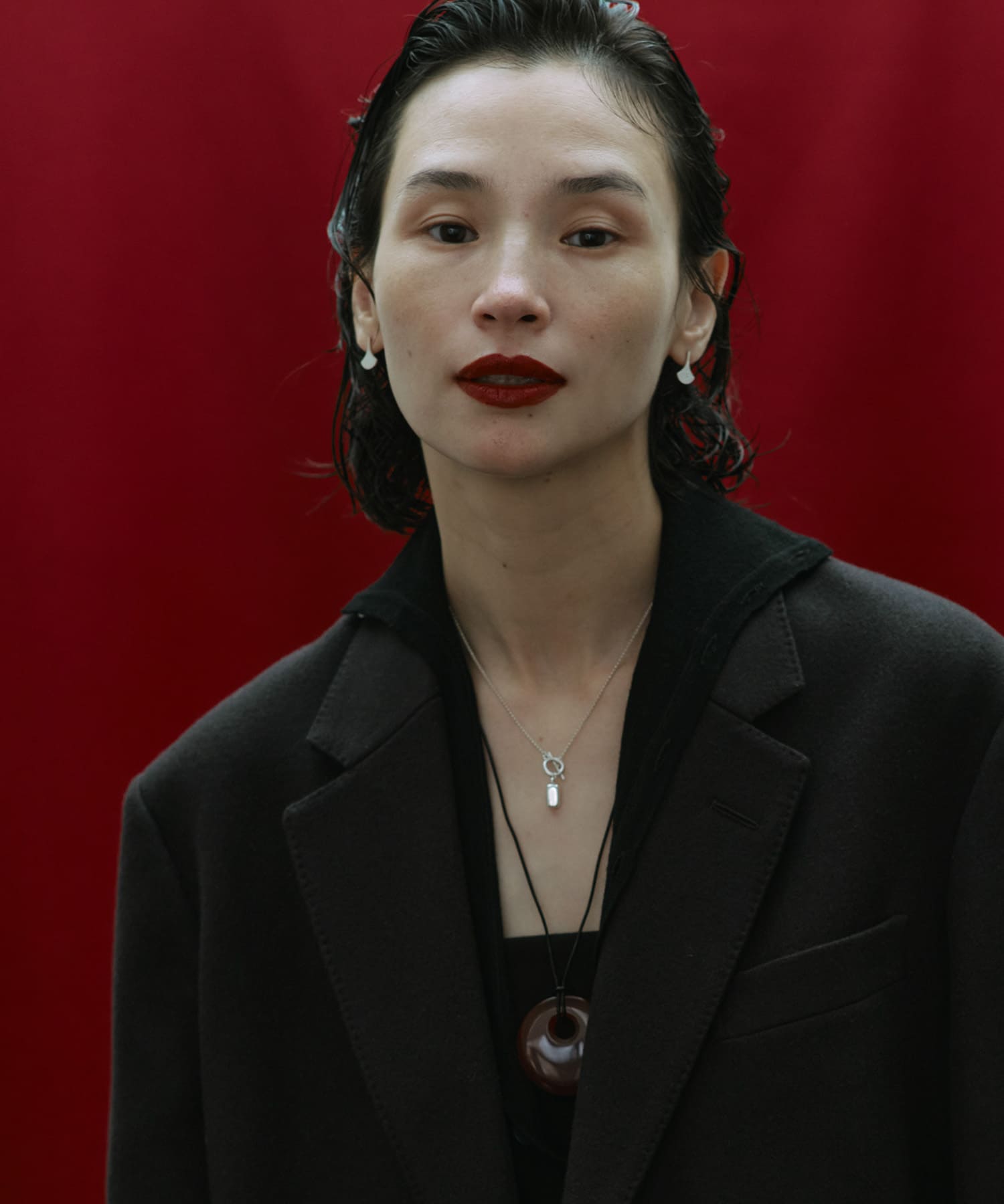 SMELLY so'　fan shape pierce SLV -