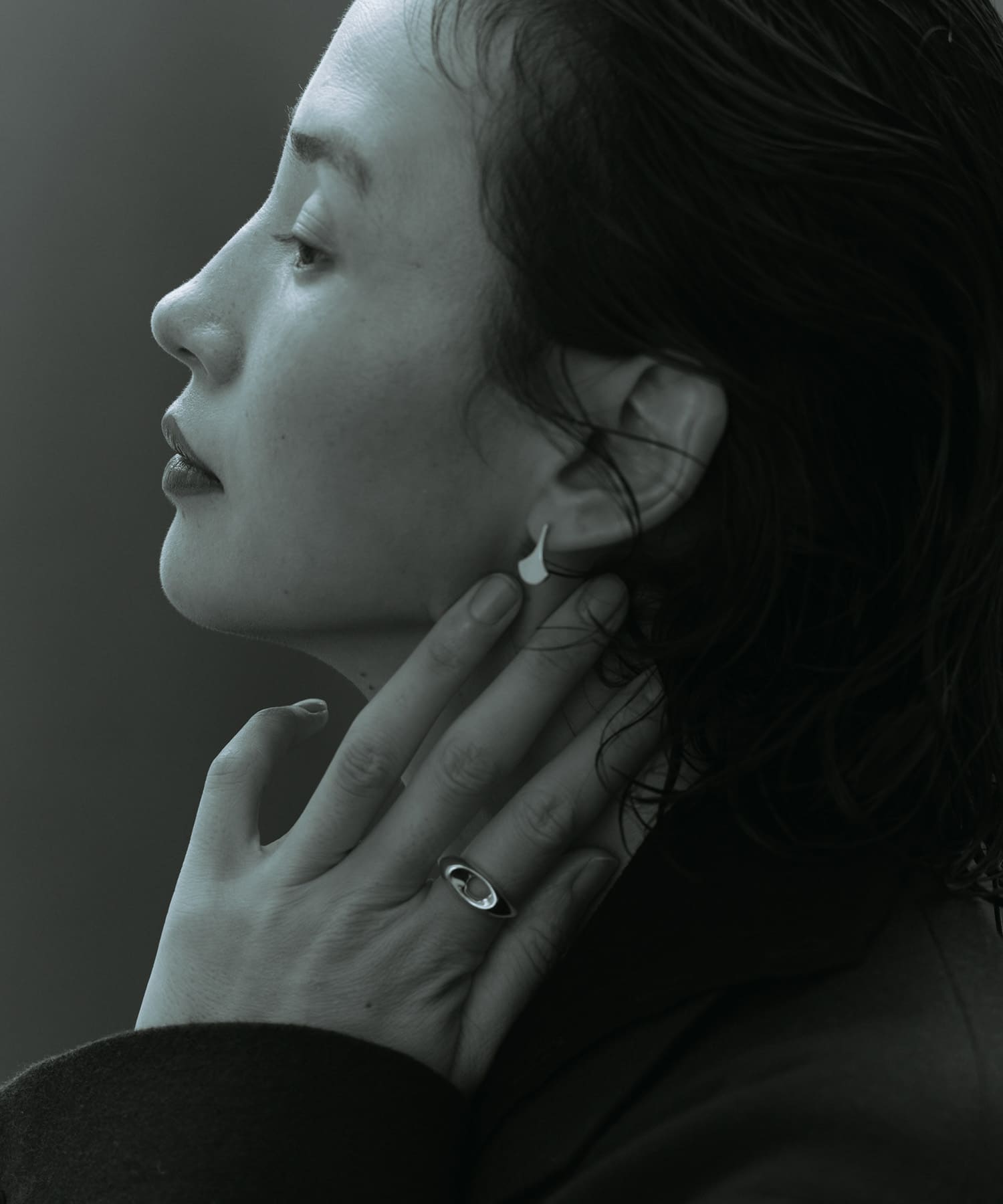 SMELLY so'　fan shape pierce SLV -