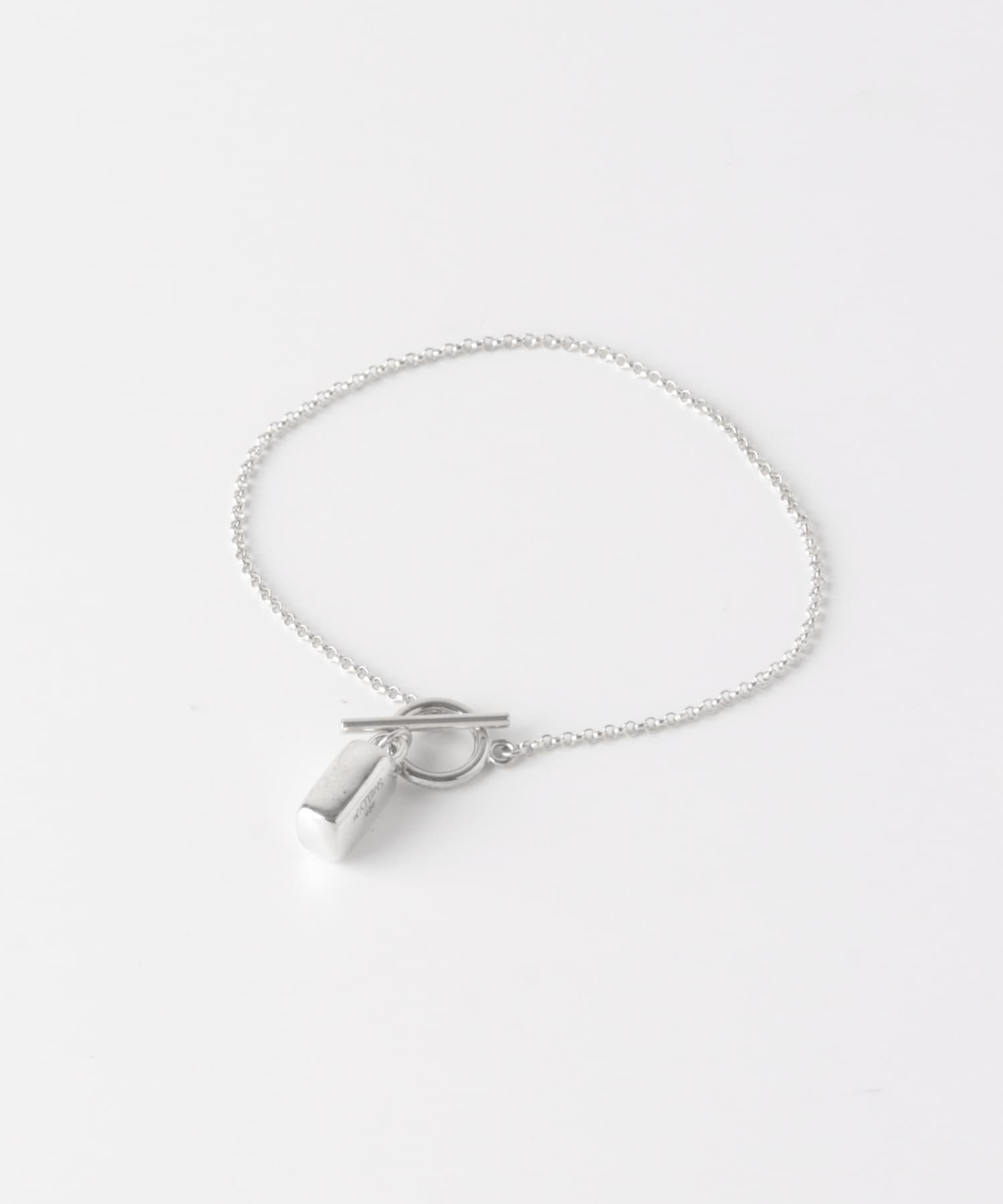 SMELLY so’　rectangle motif  bracelet SLV -