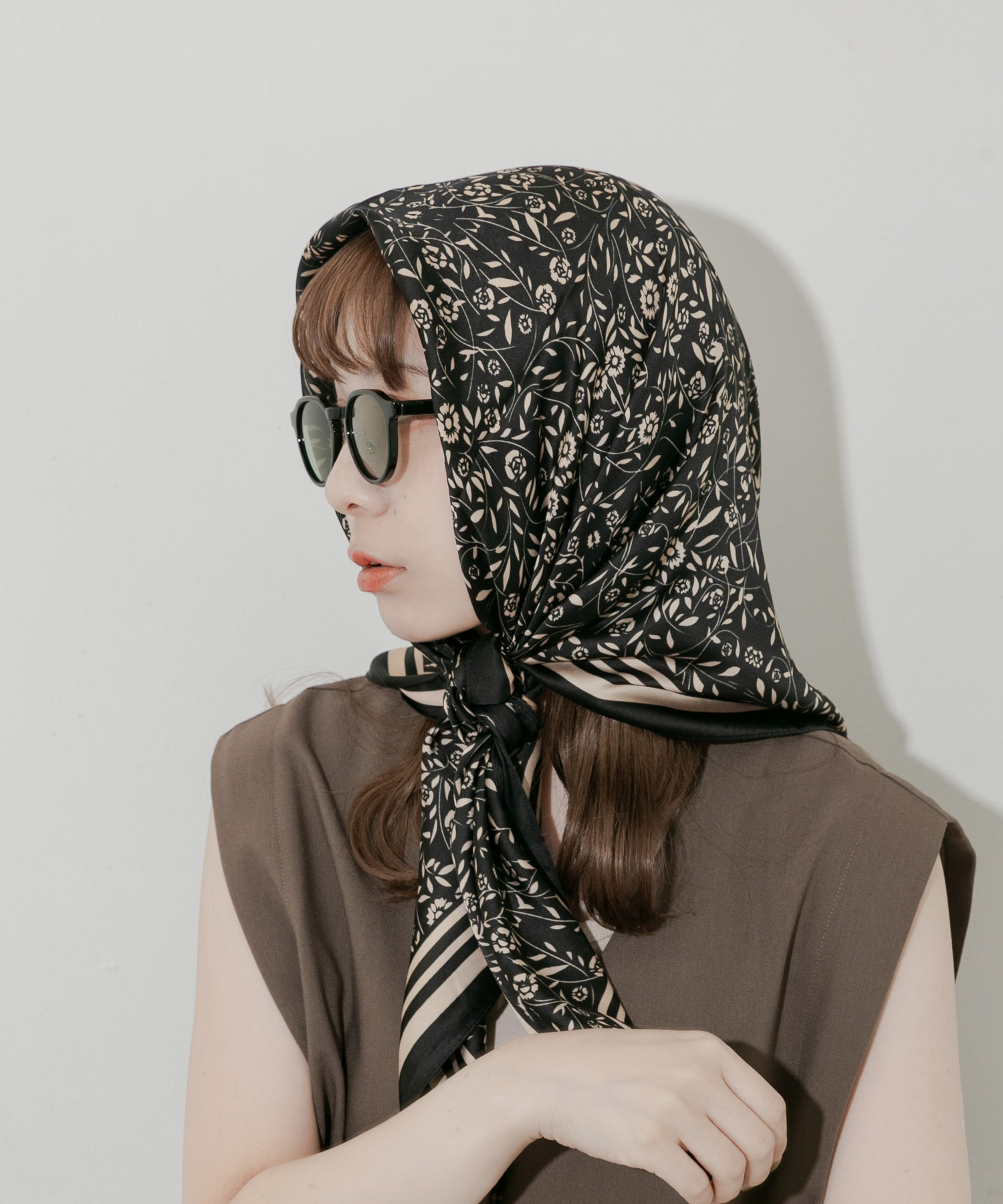 アソートビッグスカーフ BLK -