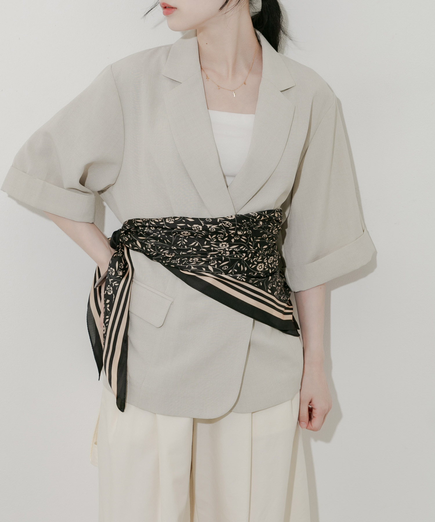 アソートビッグスカーフ BLK -