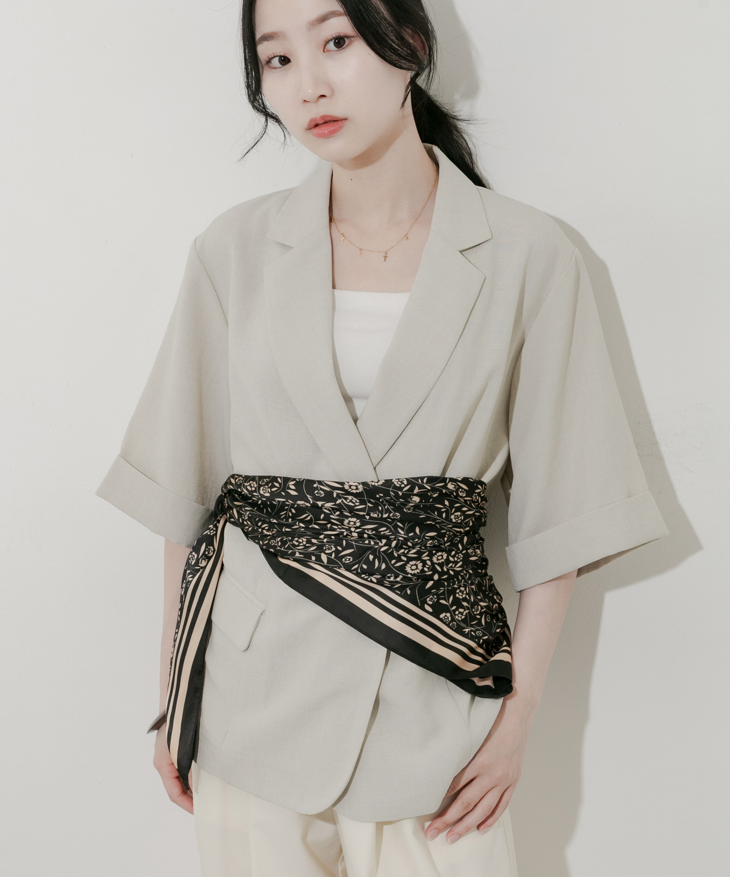 アソートビッグスカーフ BLK -