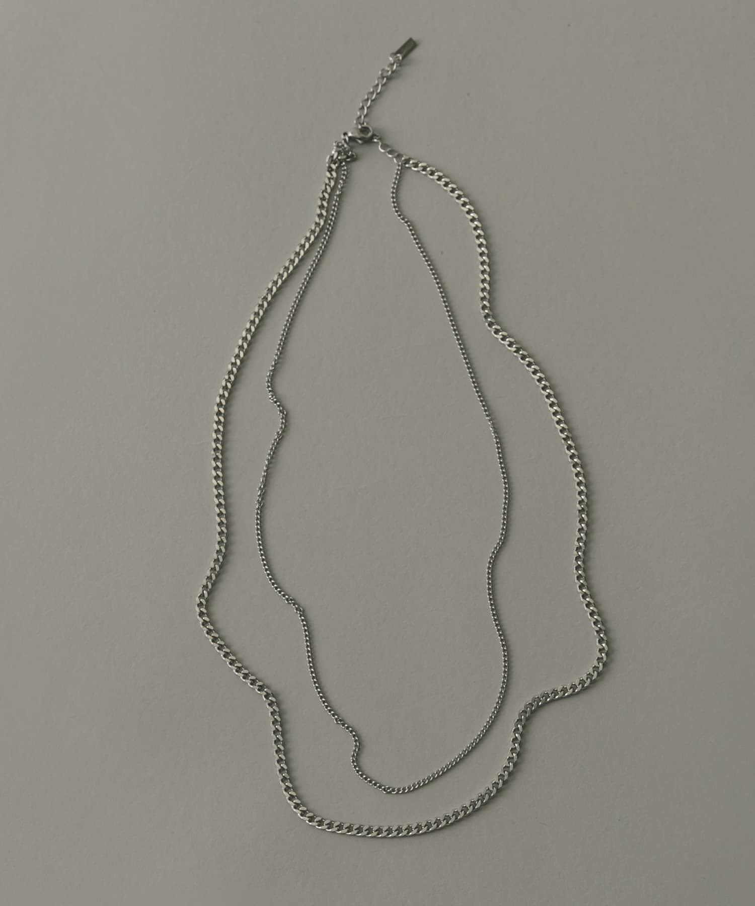 ステンレスダブルチェーンネックレス