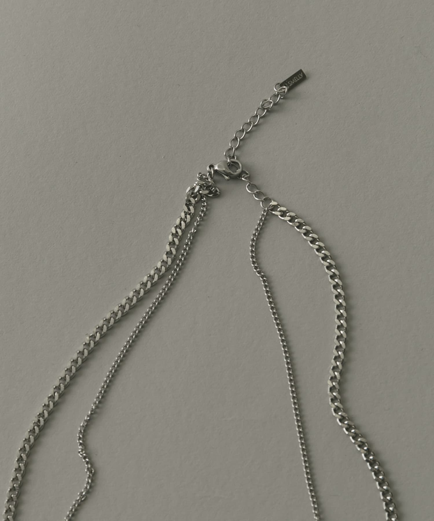 ステンレスダブルチェーンネックレス SLV -