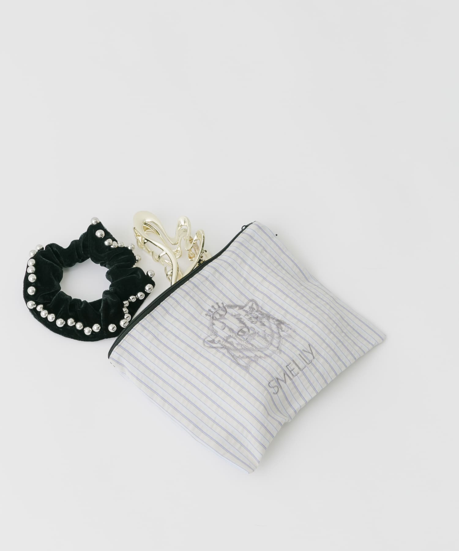 MELLYポーチM BEG.STRIPE -