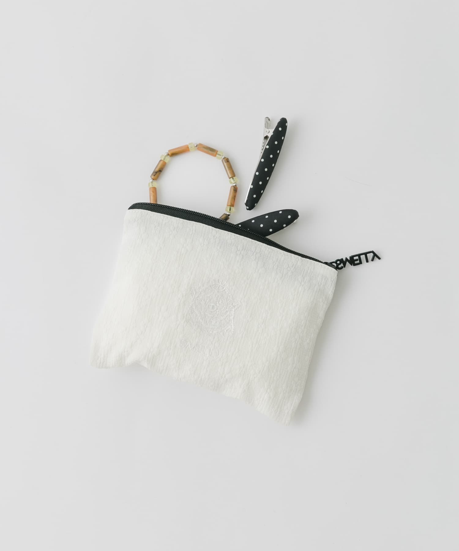 MELLYポーチS WHT.FLOWER -