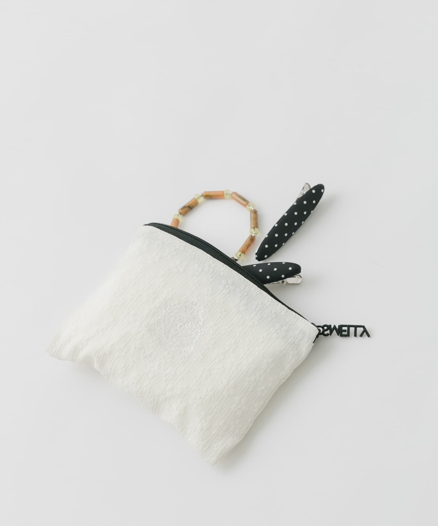 MELLYポーチS WHT.FLOWER -