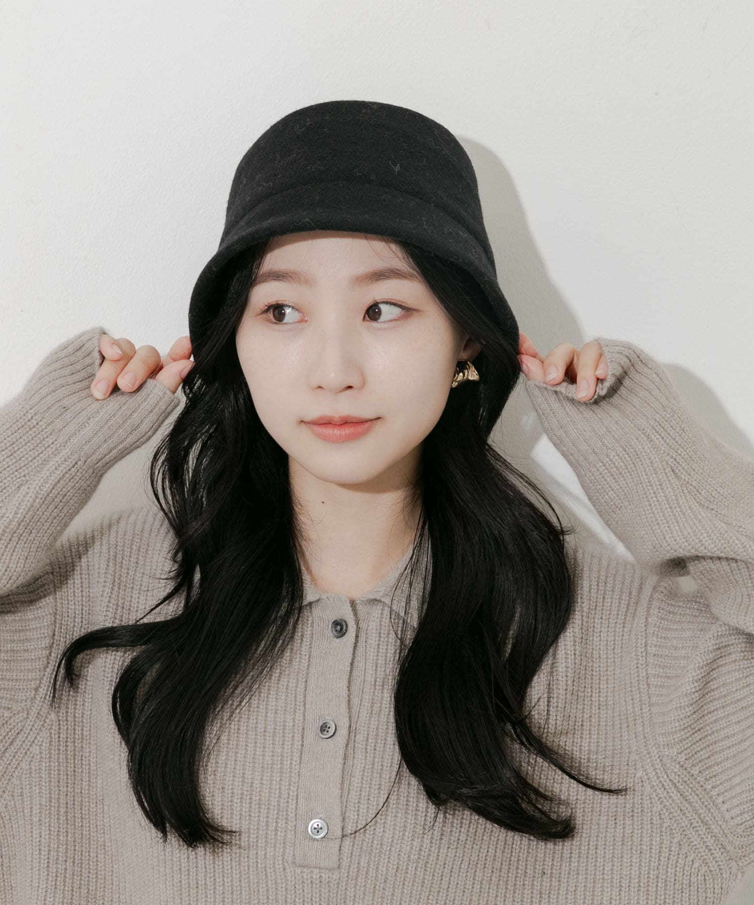 ソフトウールバケットハット BLK -