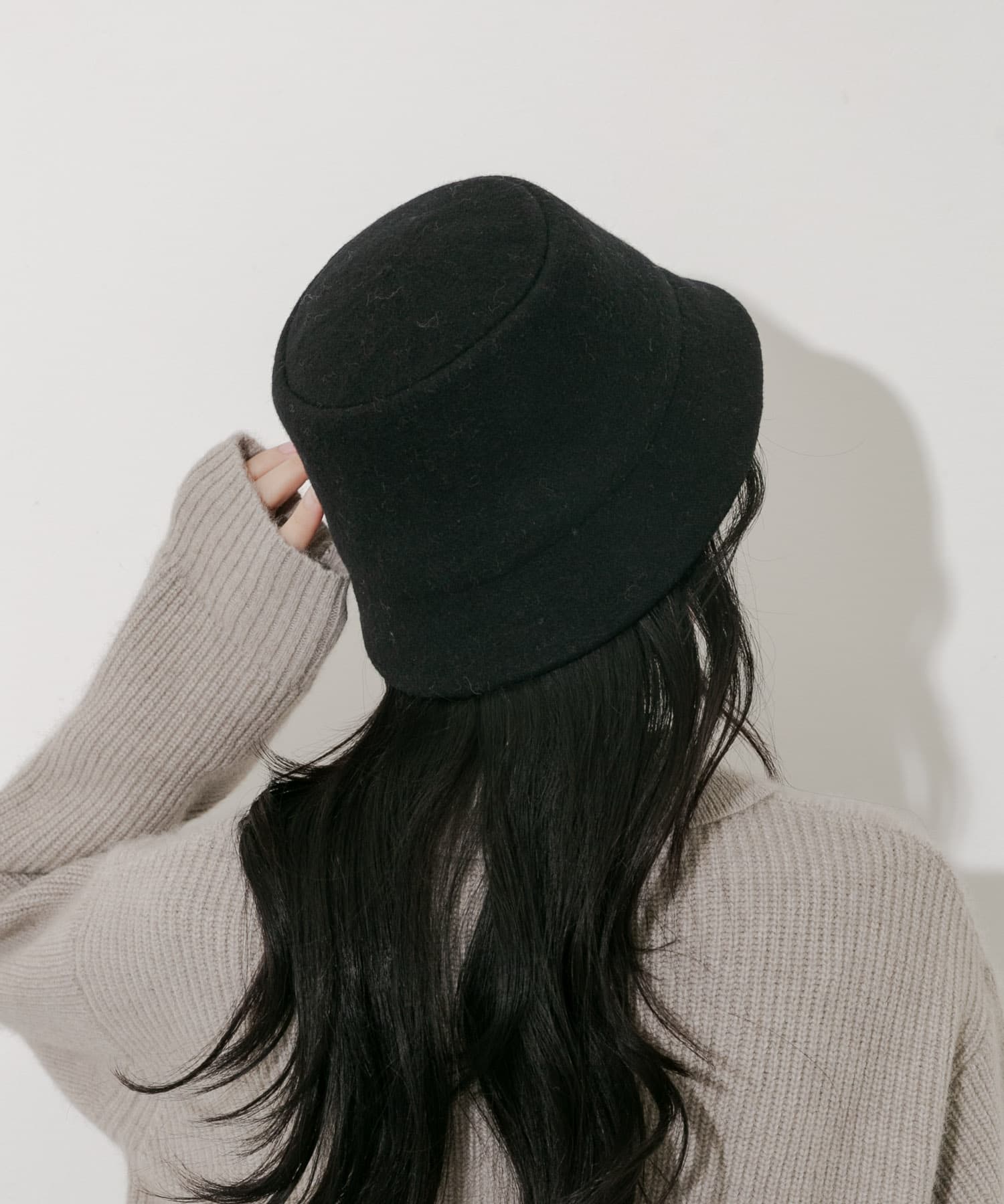 ソフトウールバケットハット BLK -