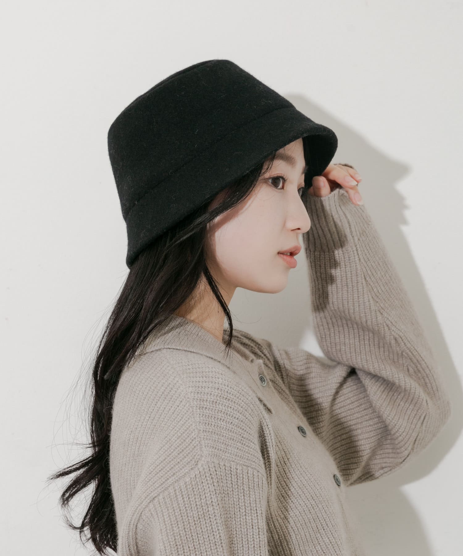 ソフトウールバケットハット BLK -