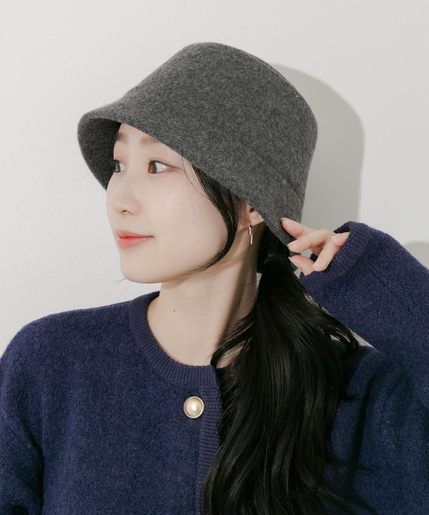 ソフトウールバケットハット GRY -