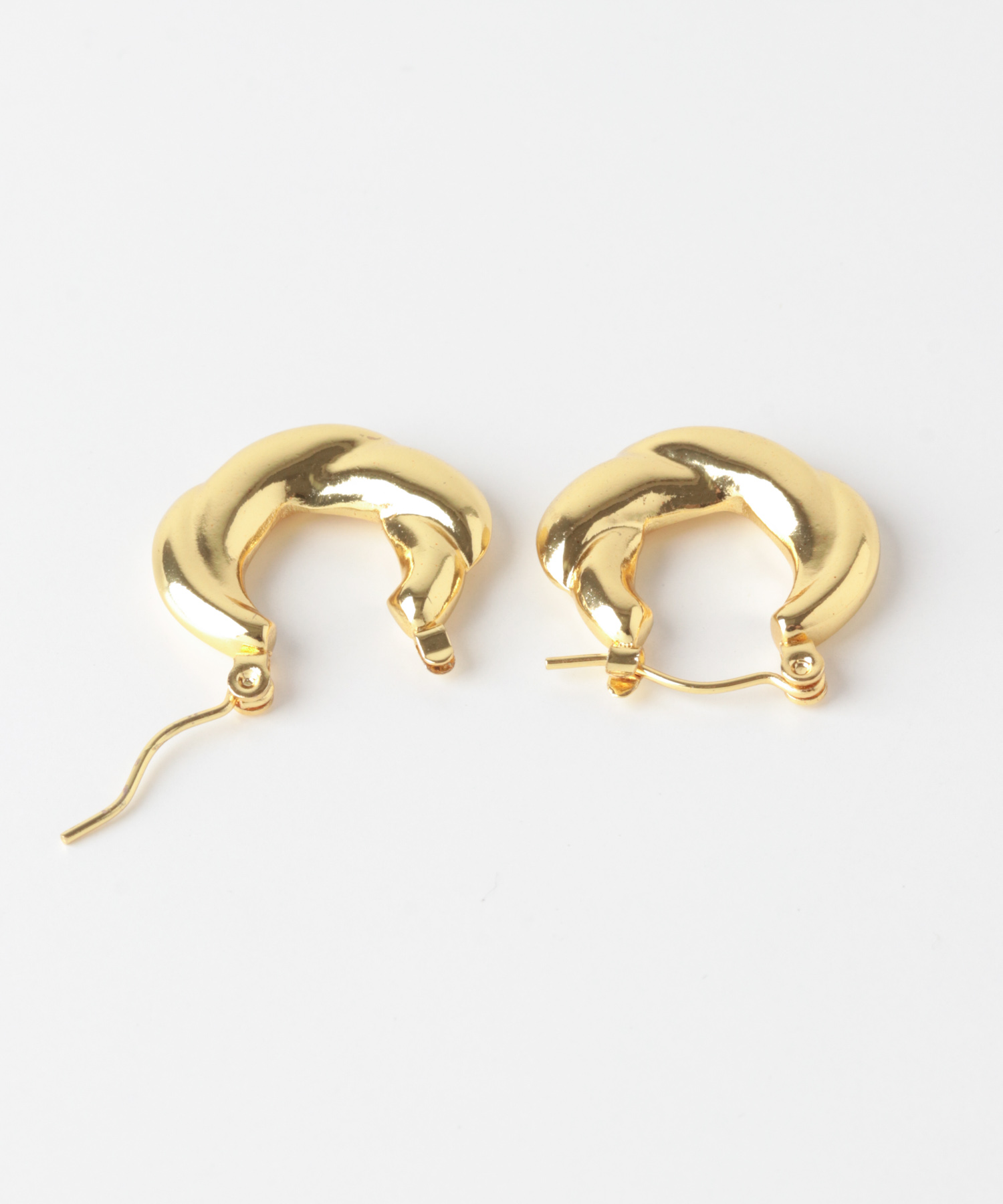 ステンレスデザインフープピアス GLD -