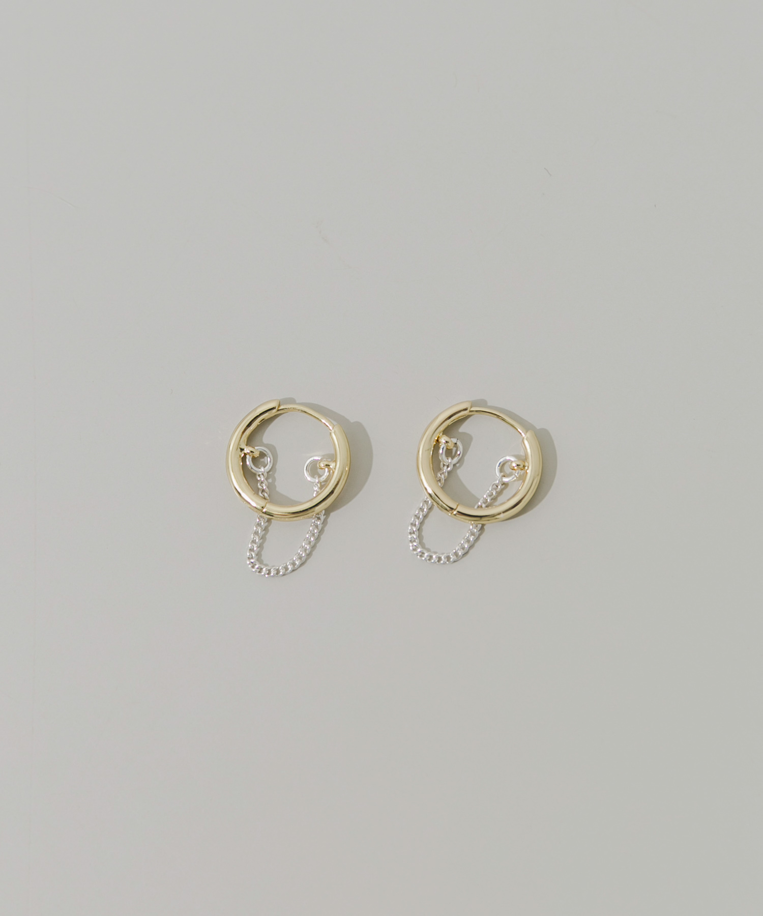 チェーンコンビフープピアス