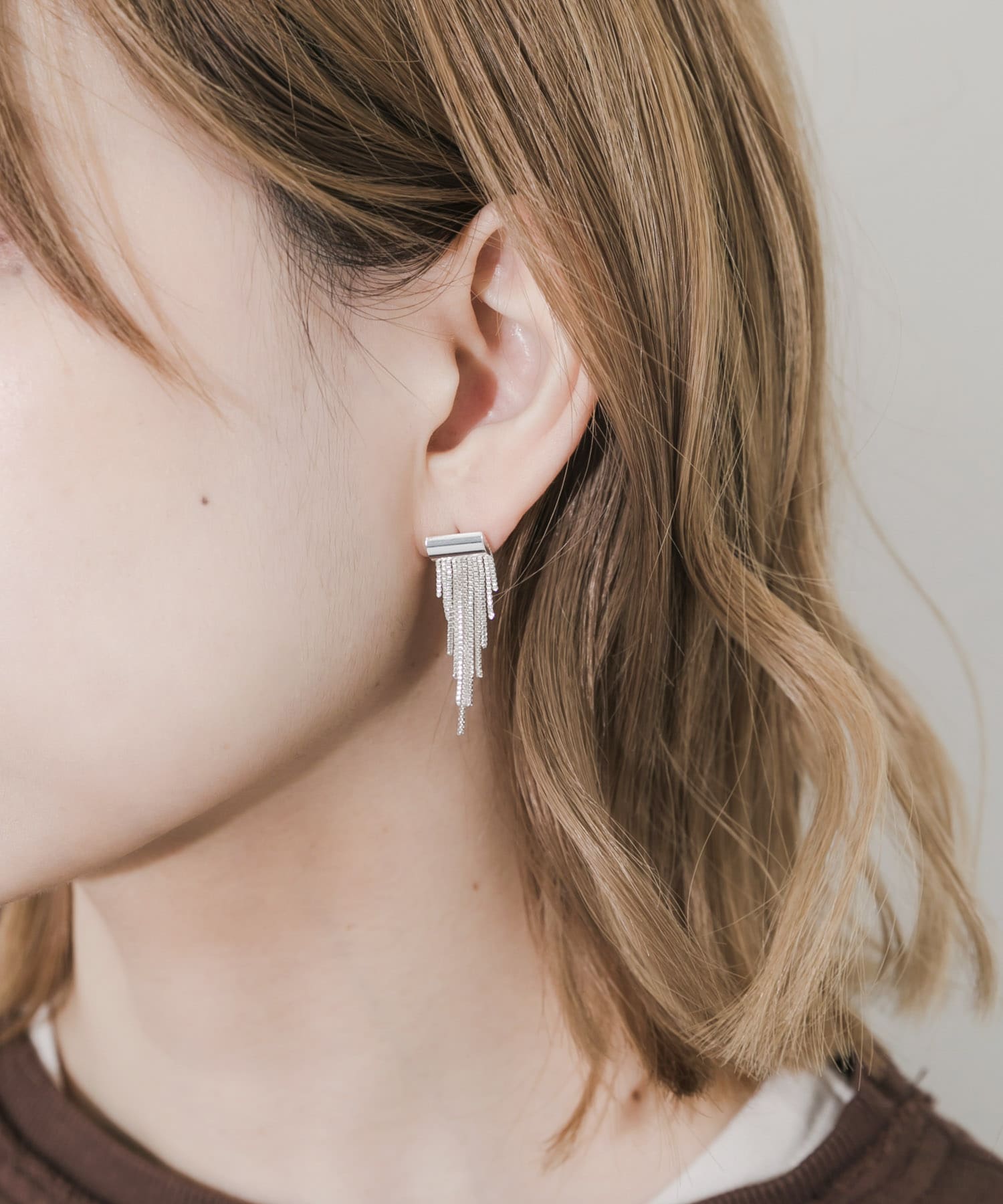 メタルフリンジピアス