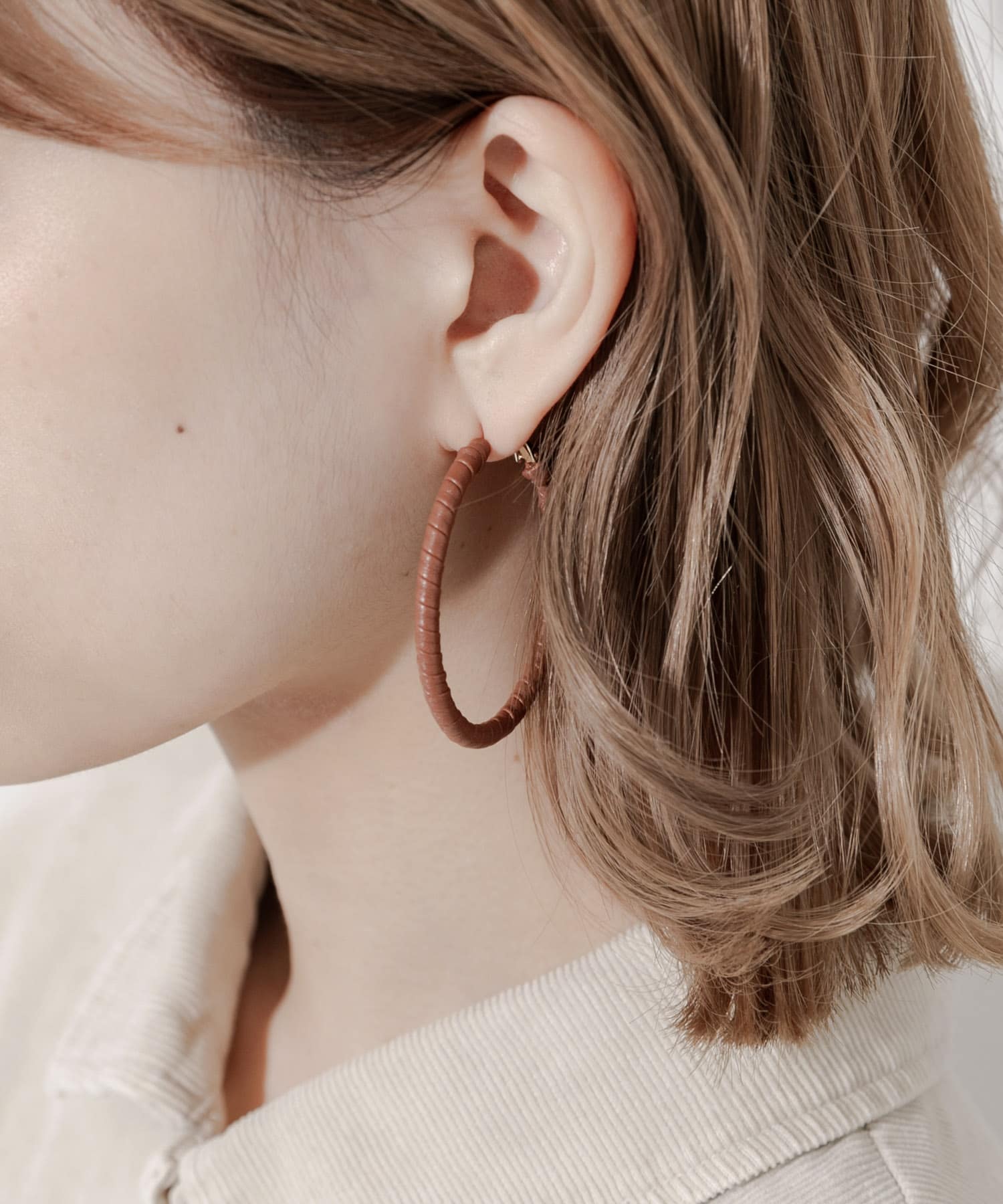 コードラップビッグフープピアス