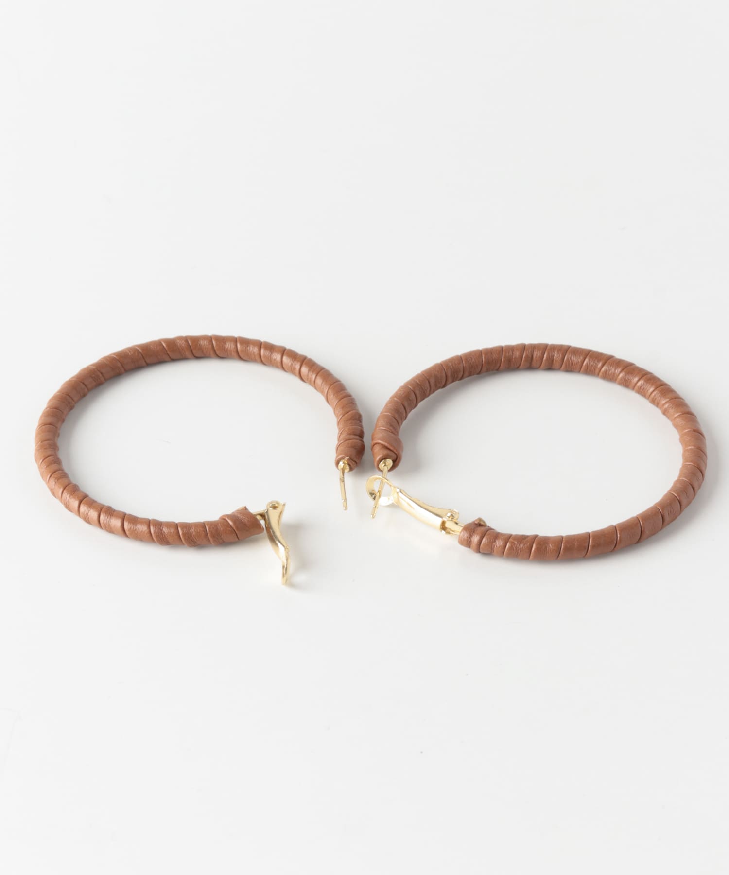 コードラップビッグフープピアス BRN -