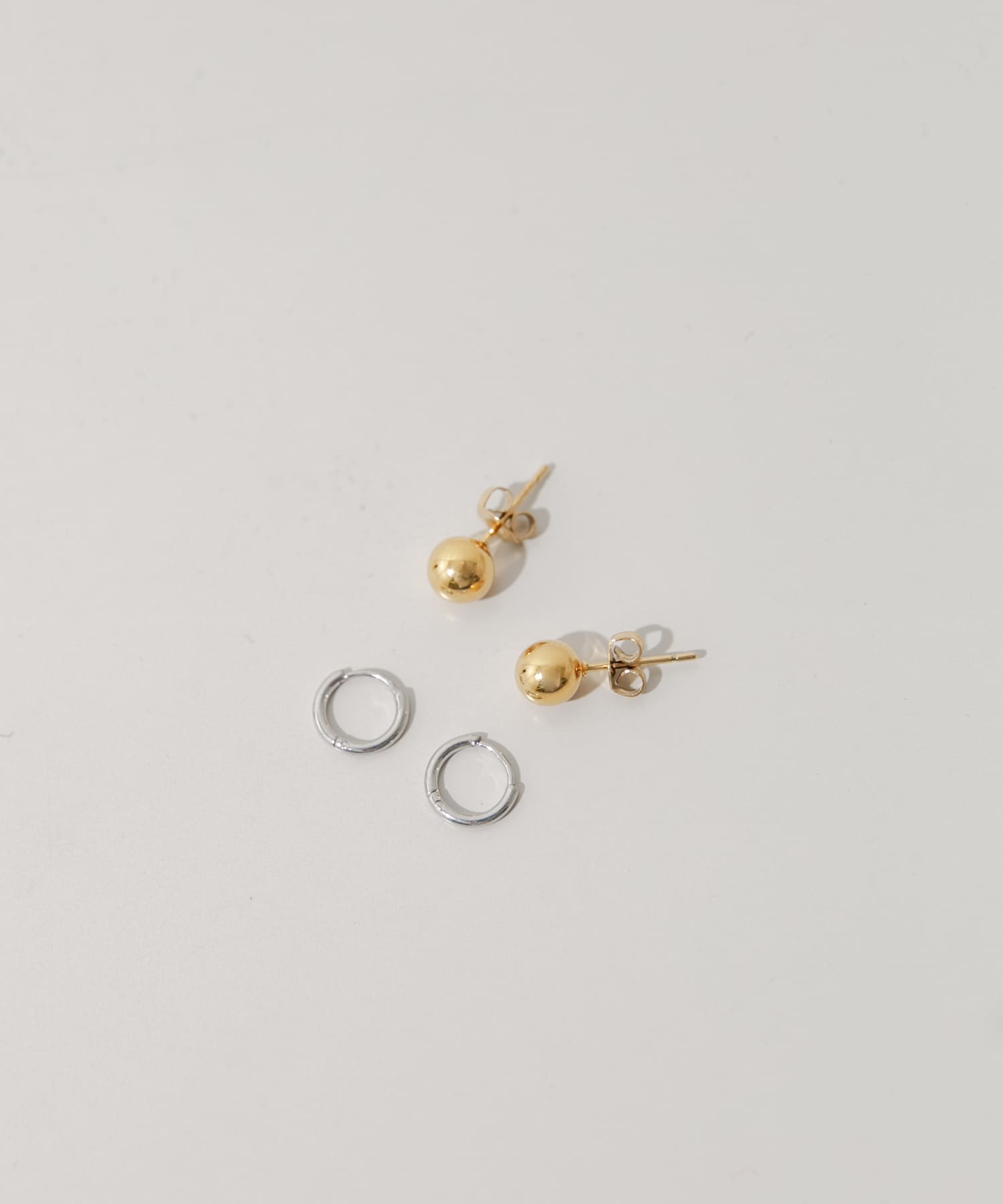 ステンレスミニフープセットピアス