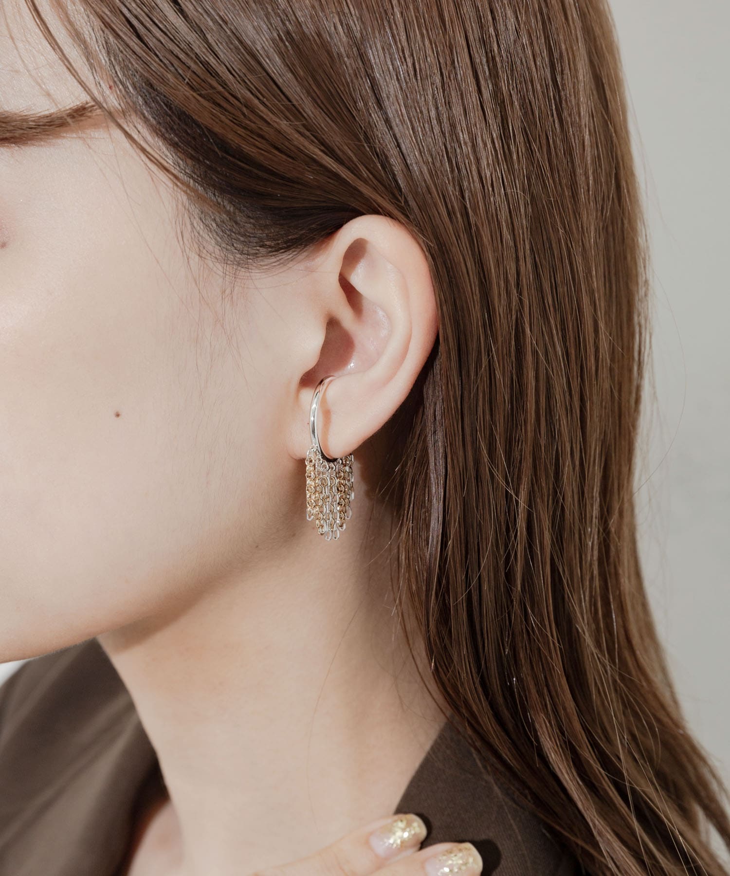 チェーン2WAYイヤカフ