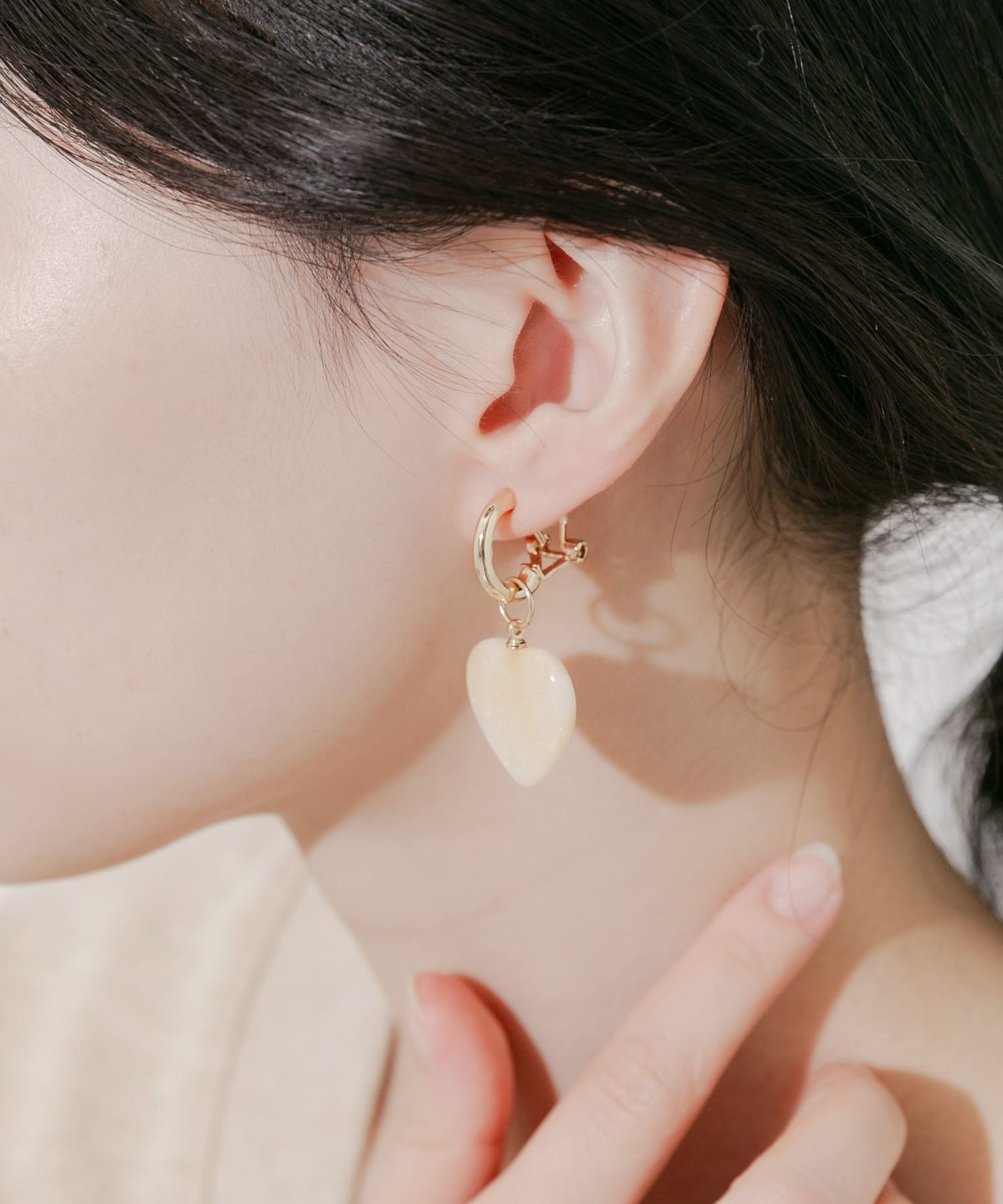 ジュシハートフープイヤリング GLD -