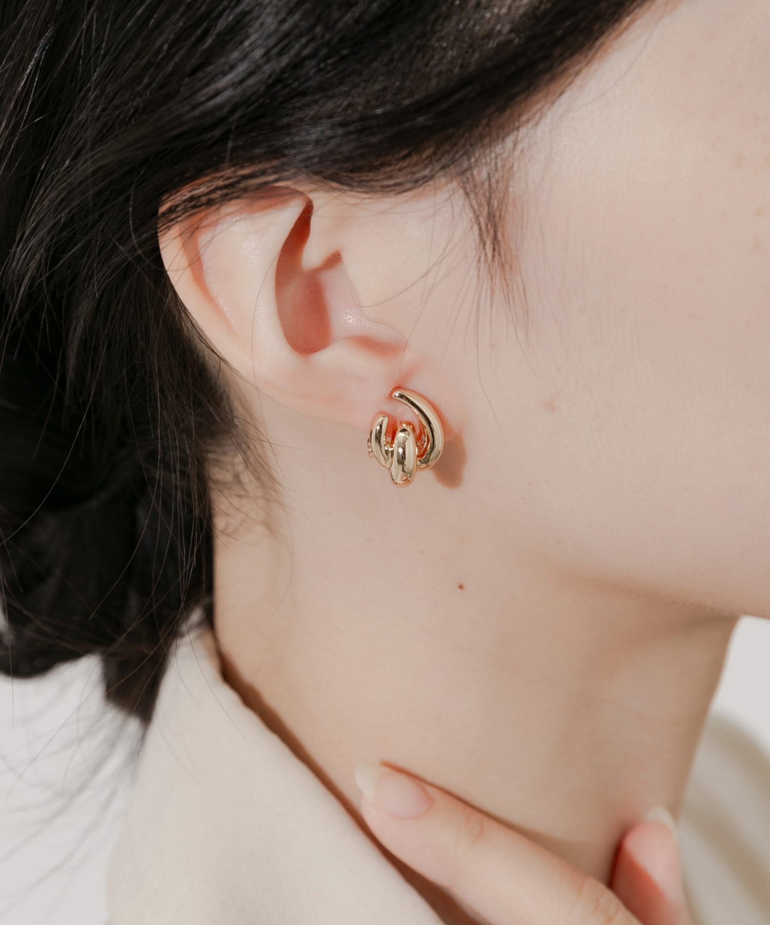 メタルデザインイヤリング