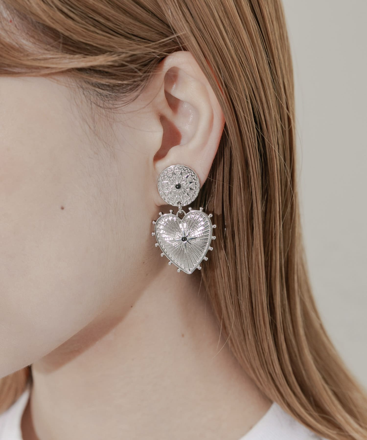 ハートコンチョイヤリング