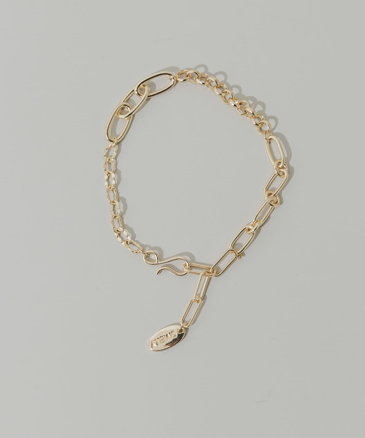 ミックスチェーンメタルブレスレット