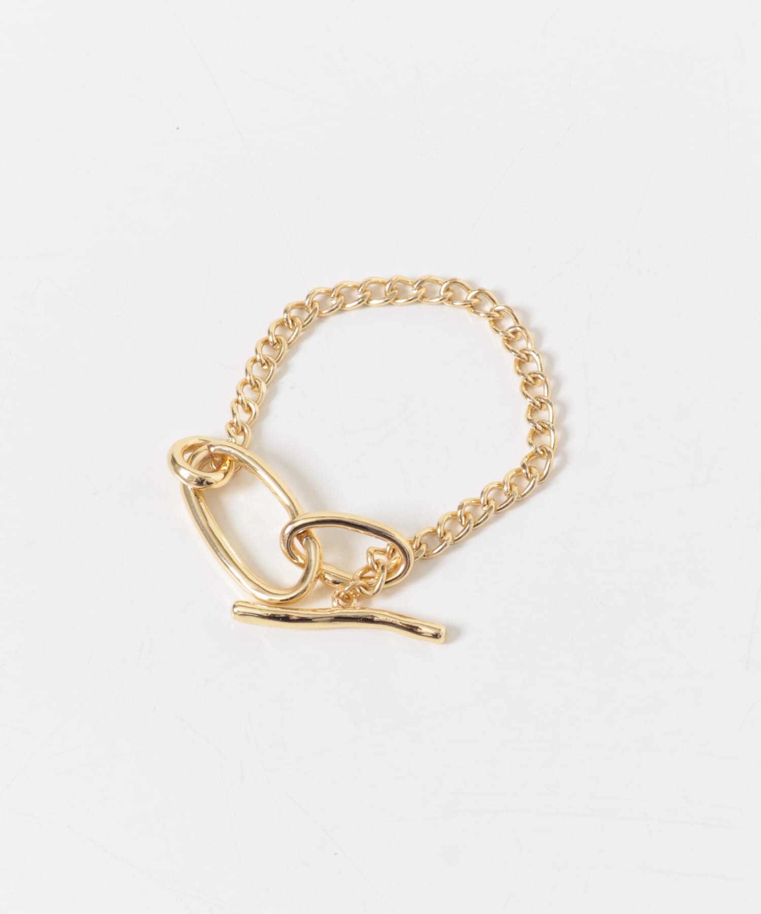 ニュアンスオーバルチェーンマンテルブレスレット GLD -