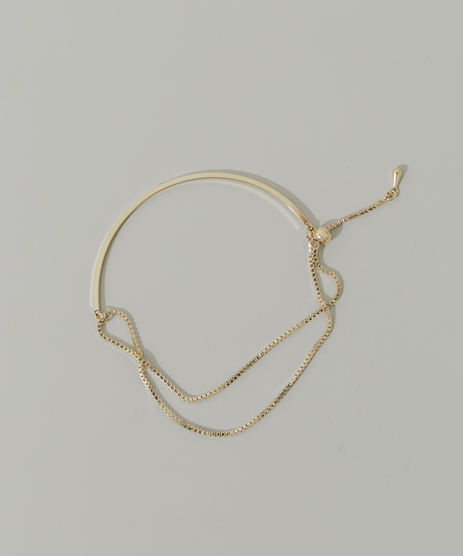 カーブバーチェーンスライドブレスレット GLD -
