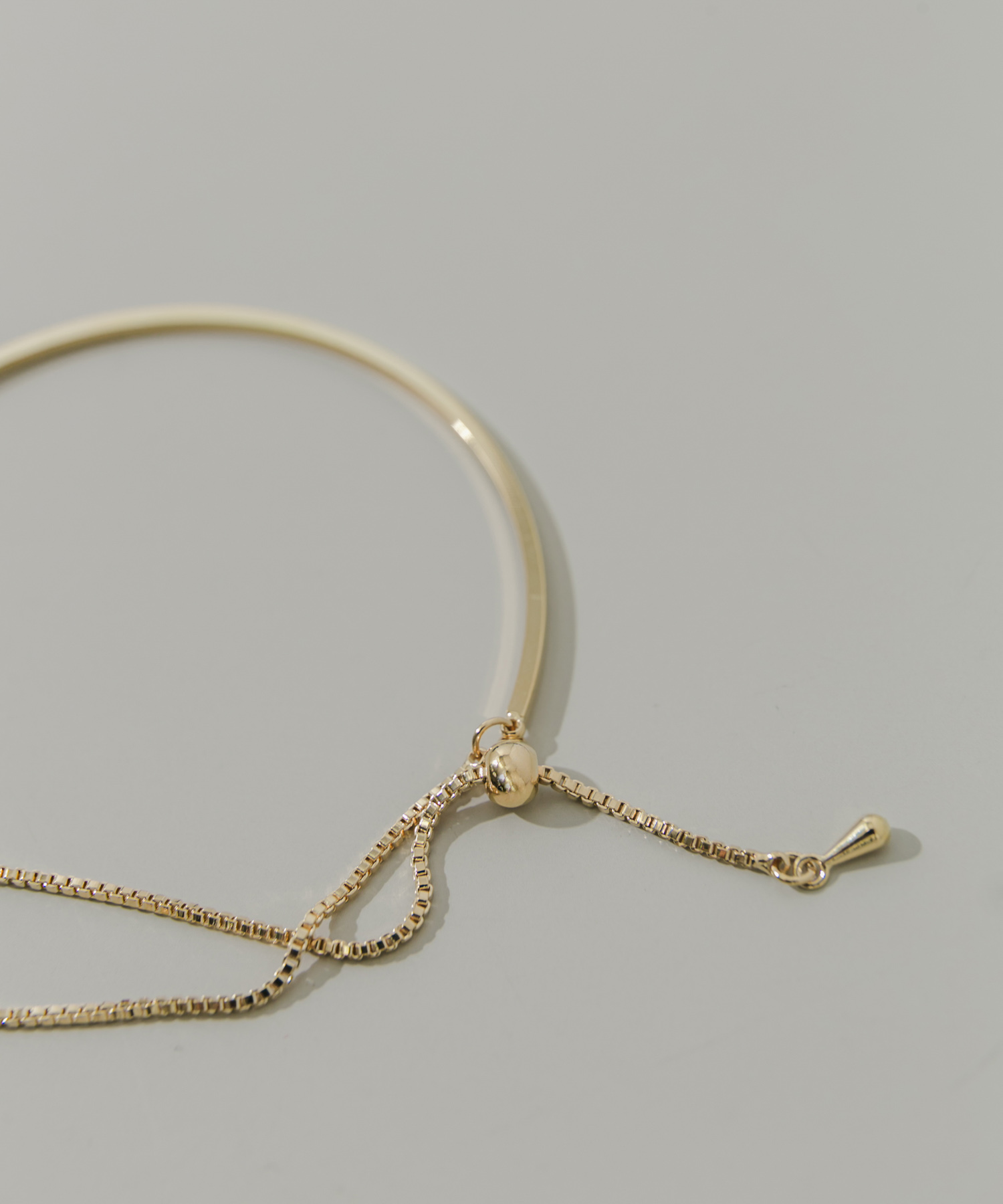 カーブバーチェーンスライドブレスレット GLD -