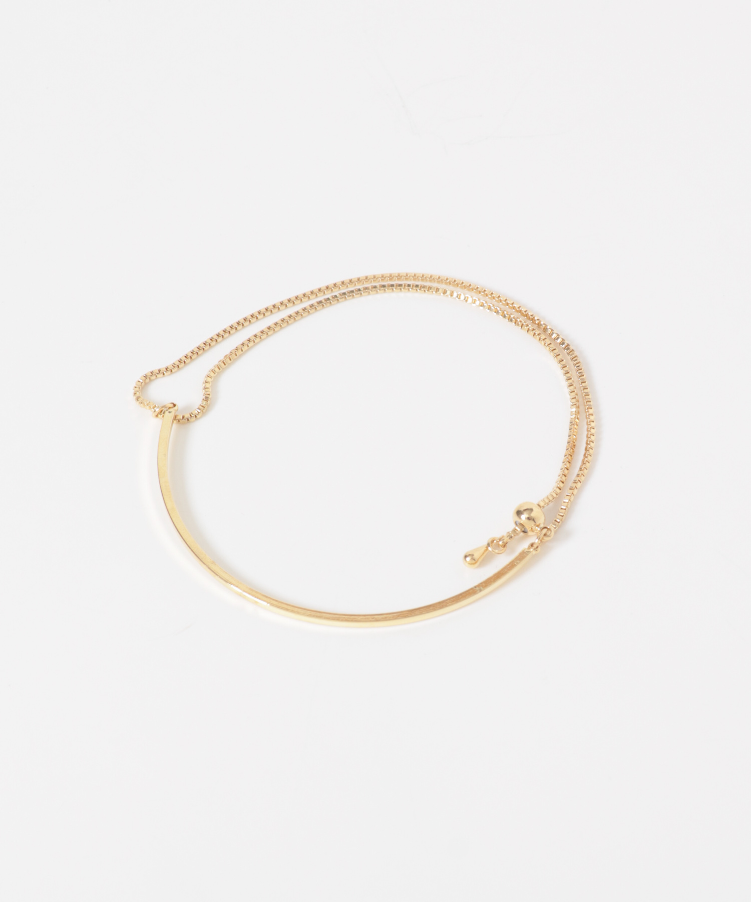 カーブバーチェーンスライドブレスレット GLD -