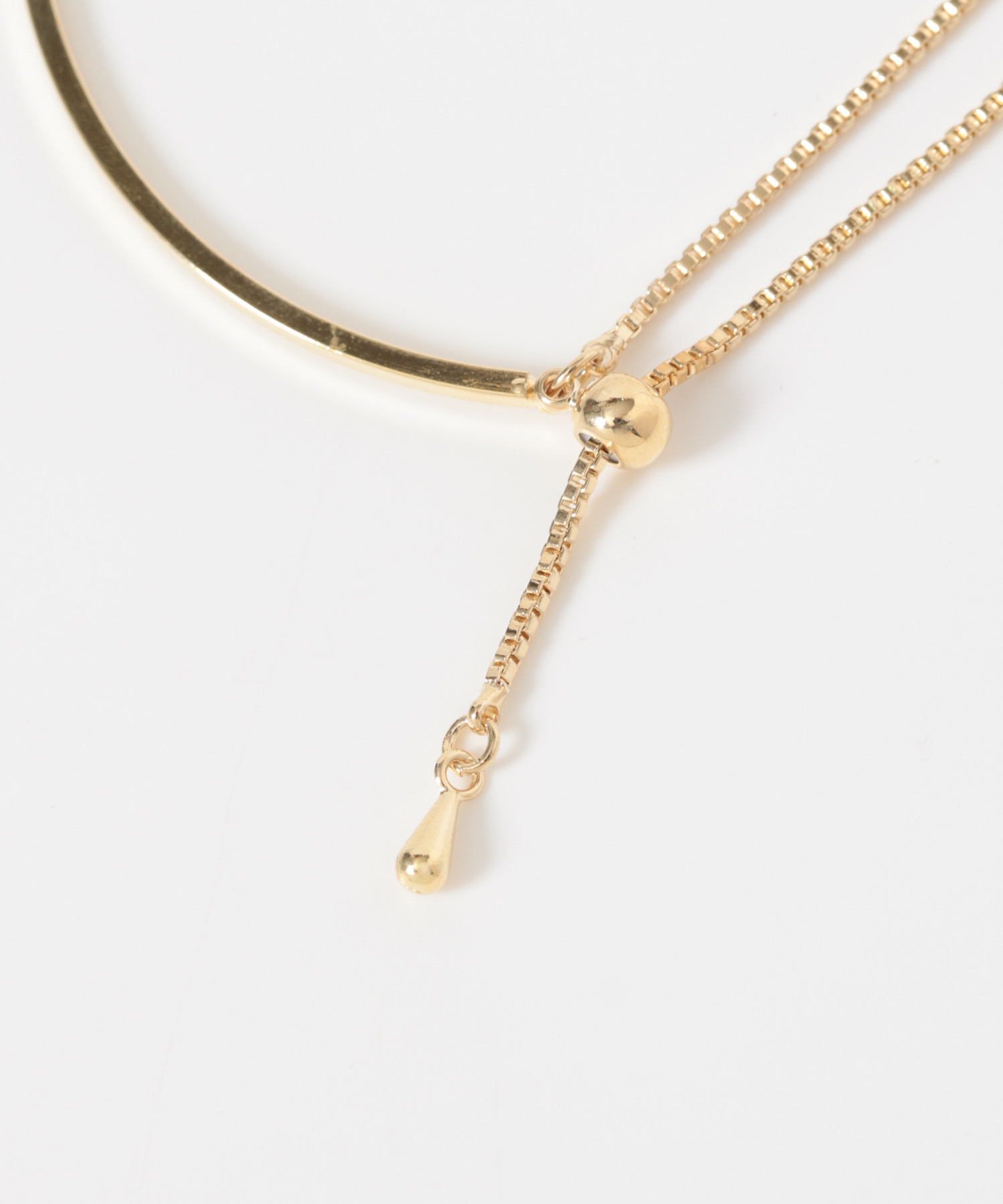 カーブバーチェーンスライドブレスレット GLD -