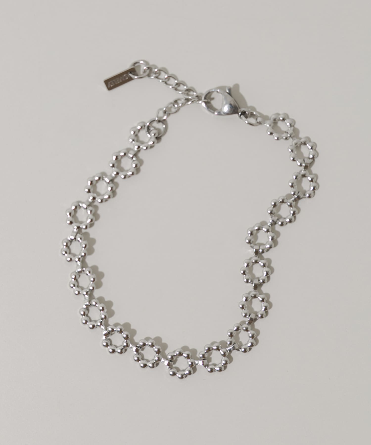 ステンレスフラワーチェーンブレスレット