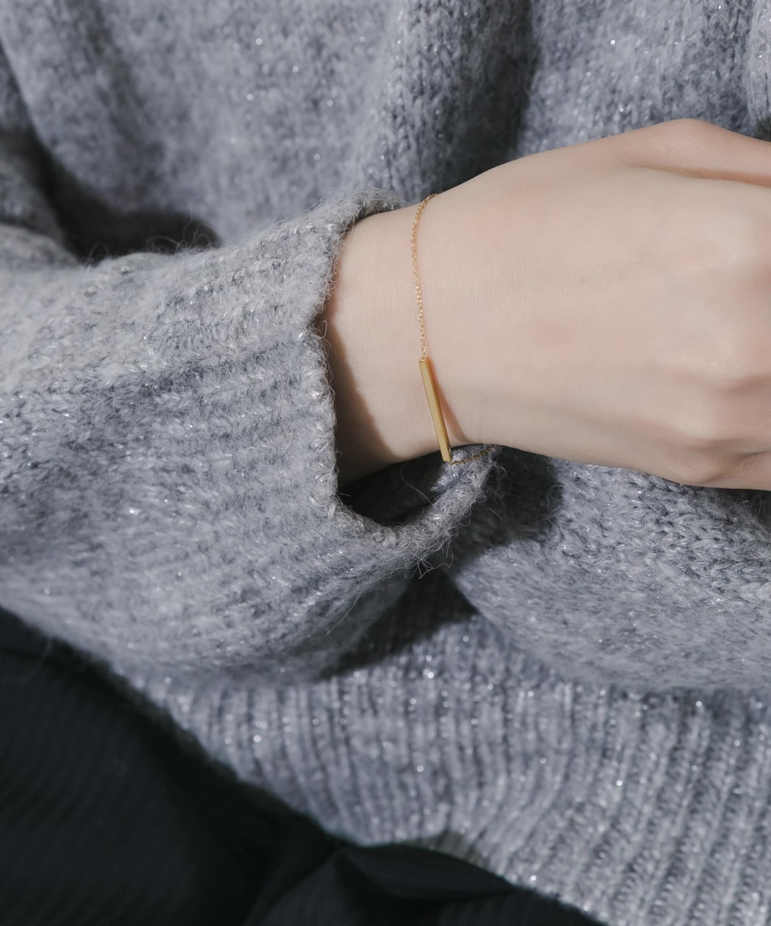 ステンレスメタルバーブレスレット GLD -