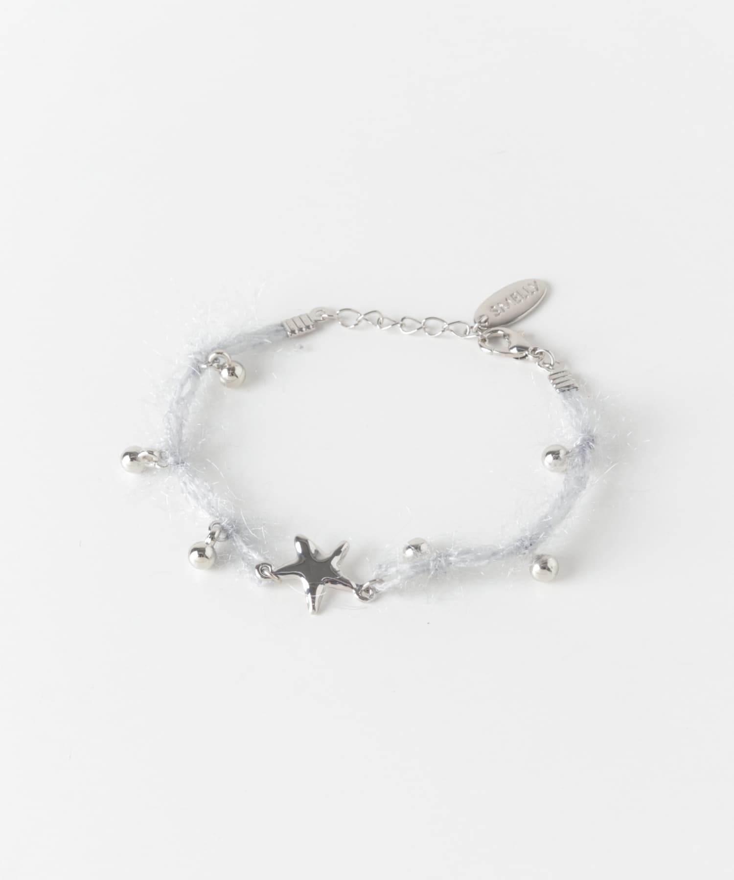 ウールヤーンチャームブレスレット GRY -