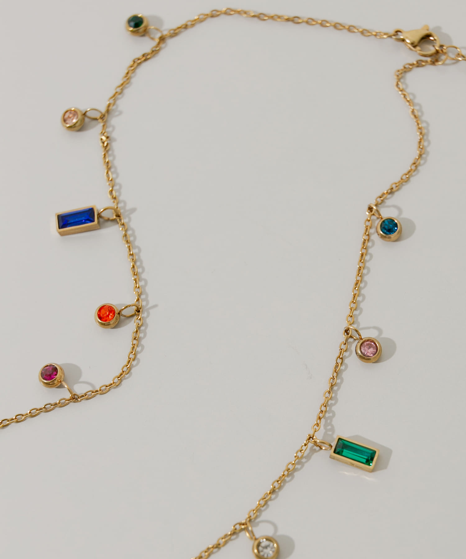 ビジューチャームネックレス GLD -