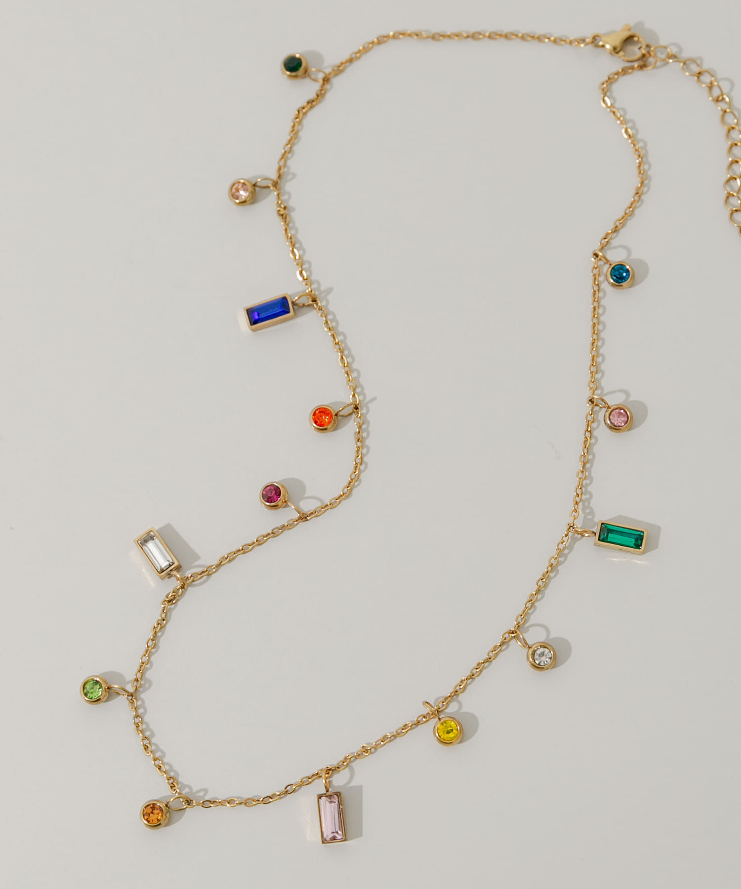 ビジューチャームネックレス GLD -